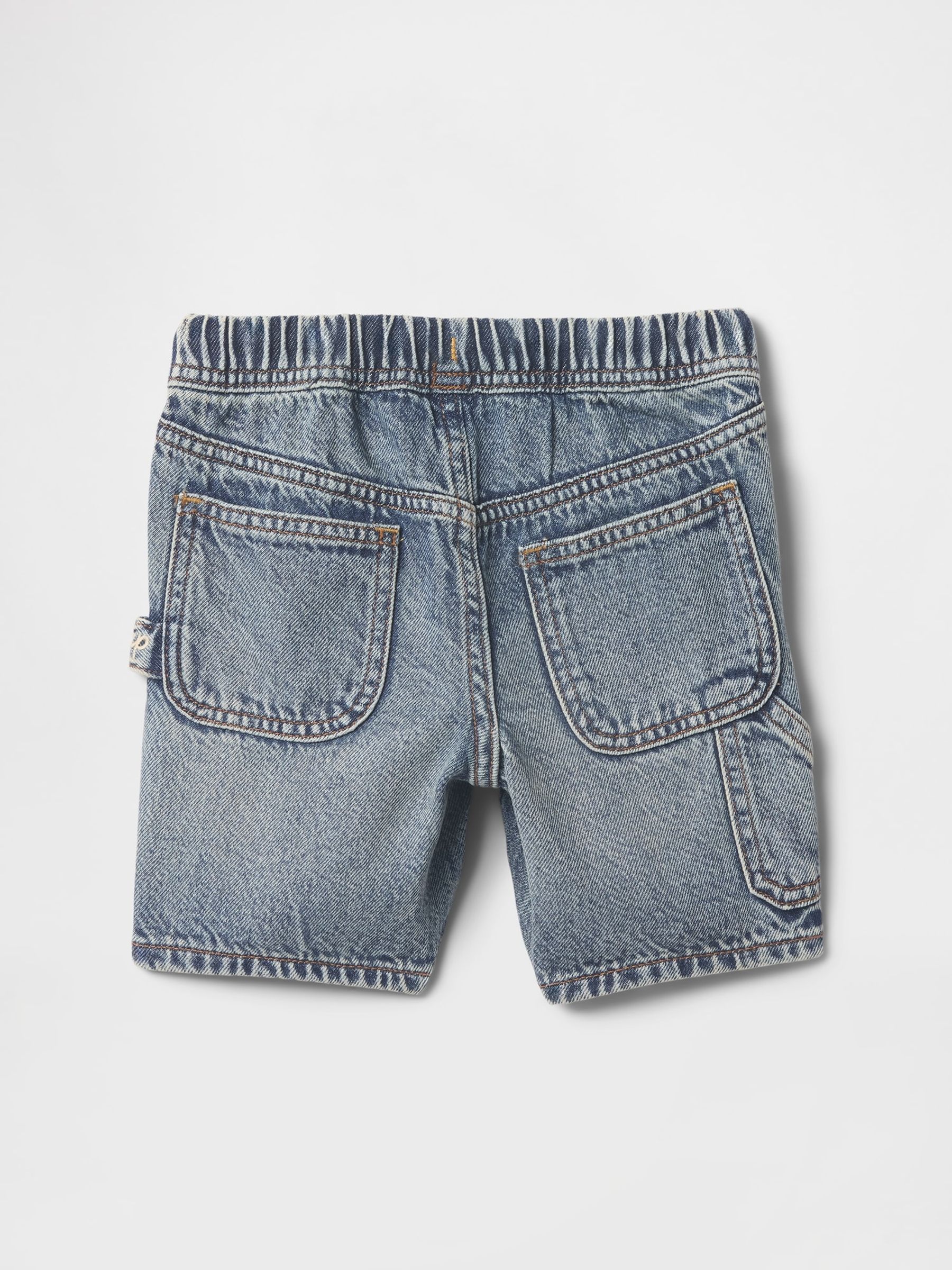 Blue UltraSoft Pull On Carpenter Shorts (6mths-5yrs) - Image 2 of 3