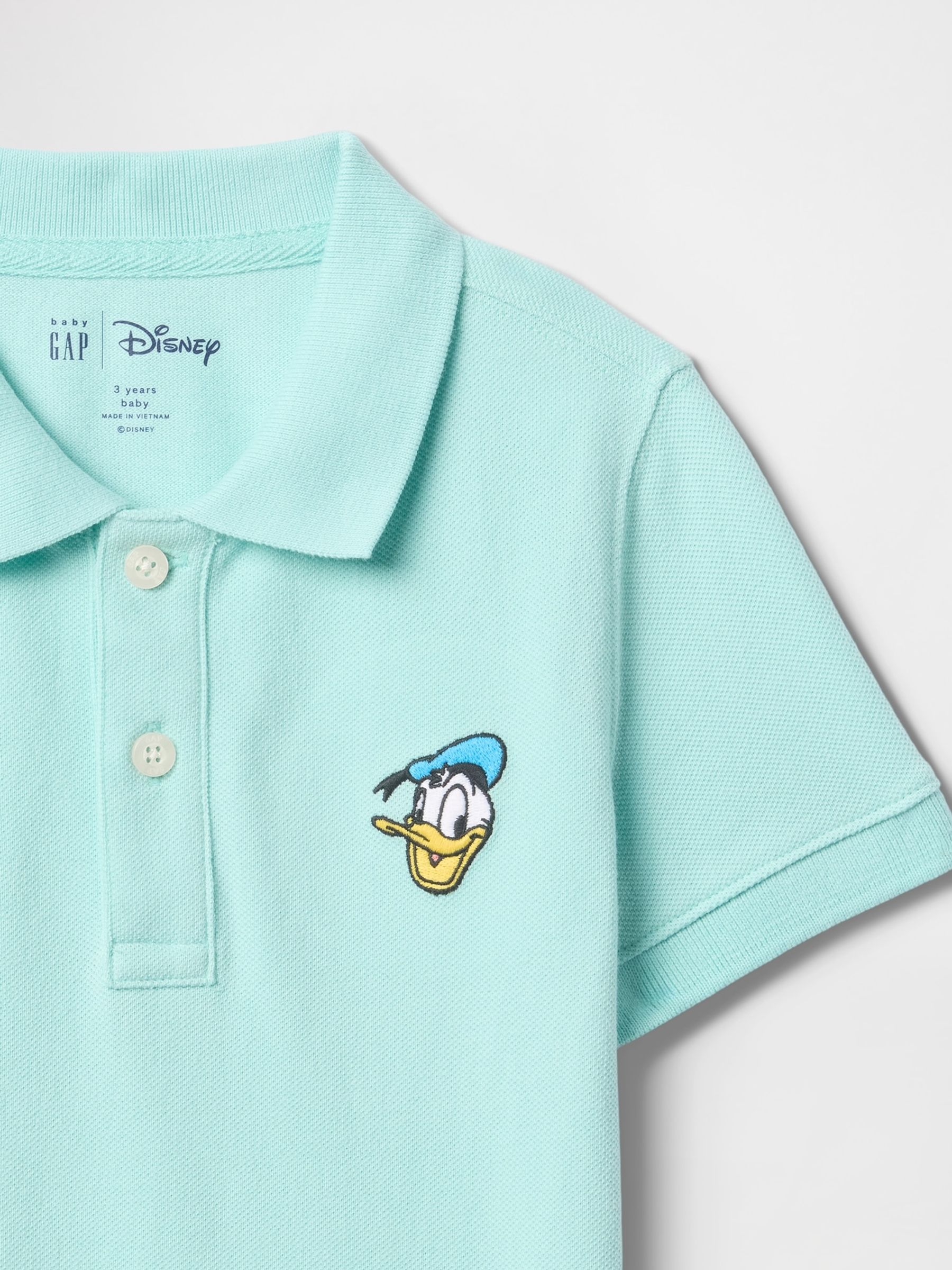 Blue Donald Duck Disney Pique Polo T-Shirt (6mths-5yrs) - Image 3 of 3