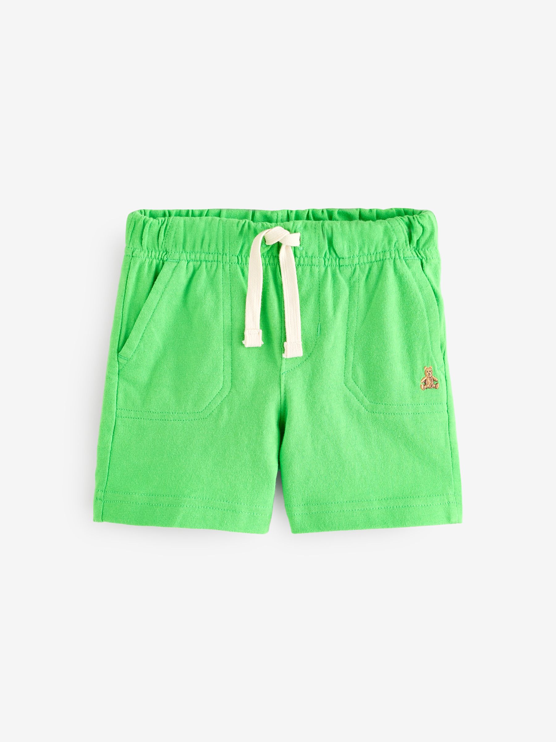 Lime Green Cotton Pull On Shorts (6mths-5yrs) - Image 1 of 4