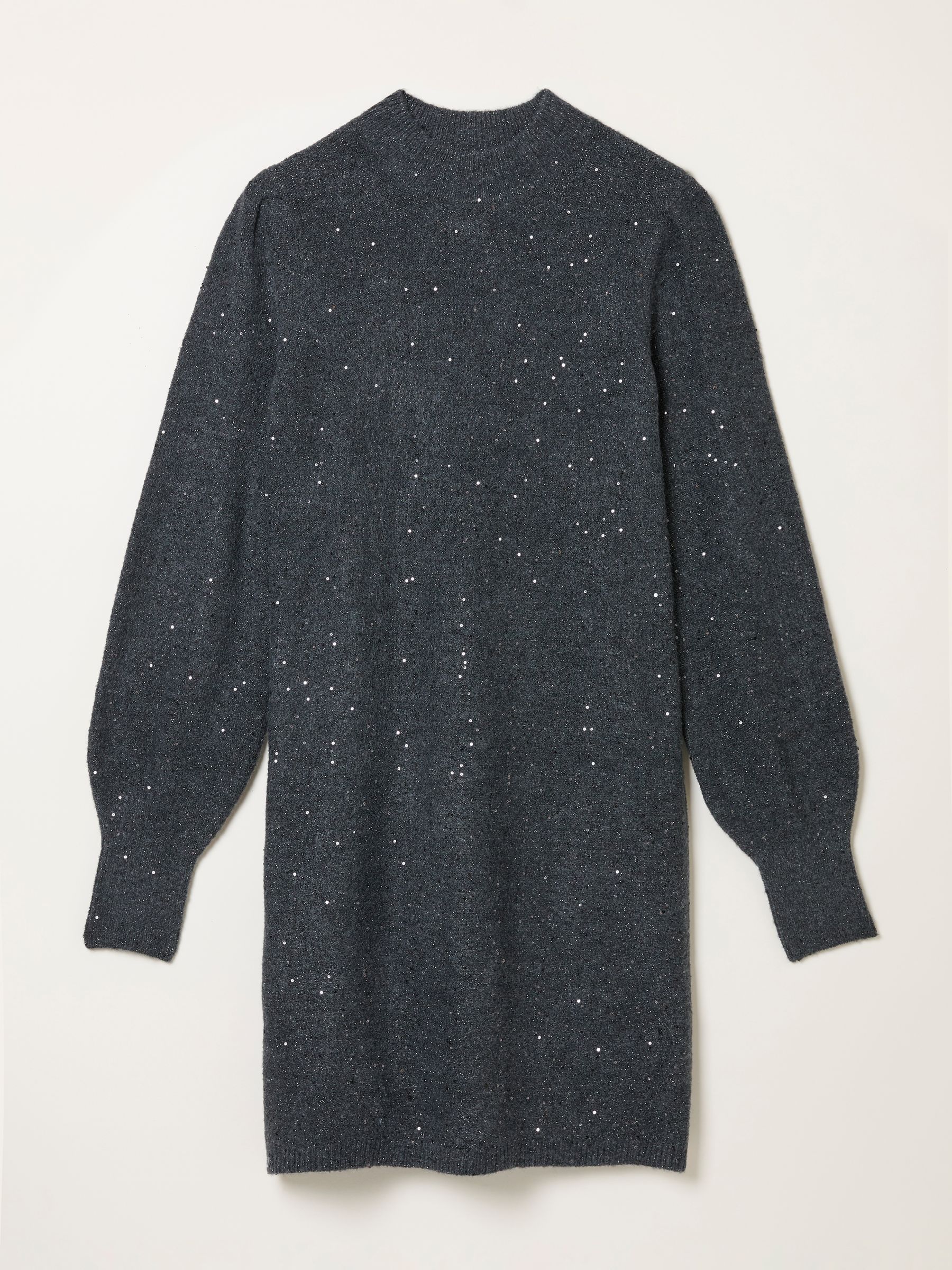 Charcoal Grey Regular Sparkle Knit Dress - Image 6 of 6