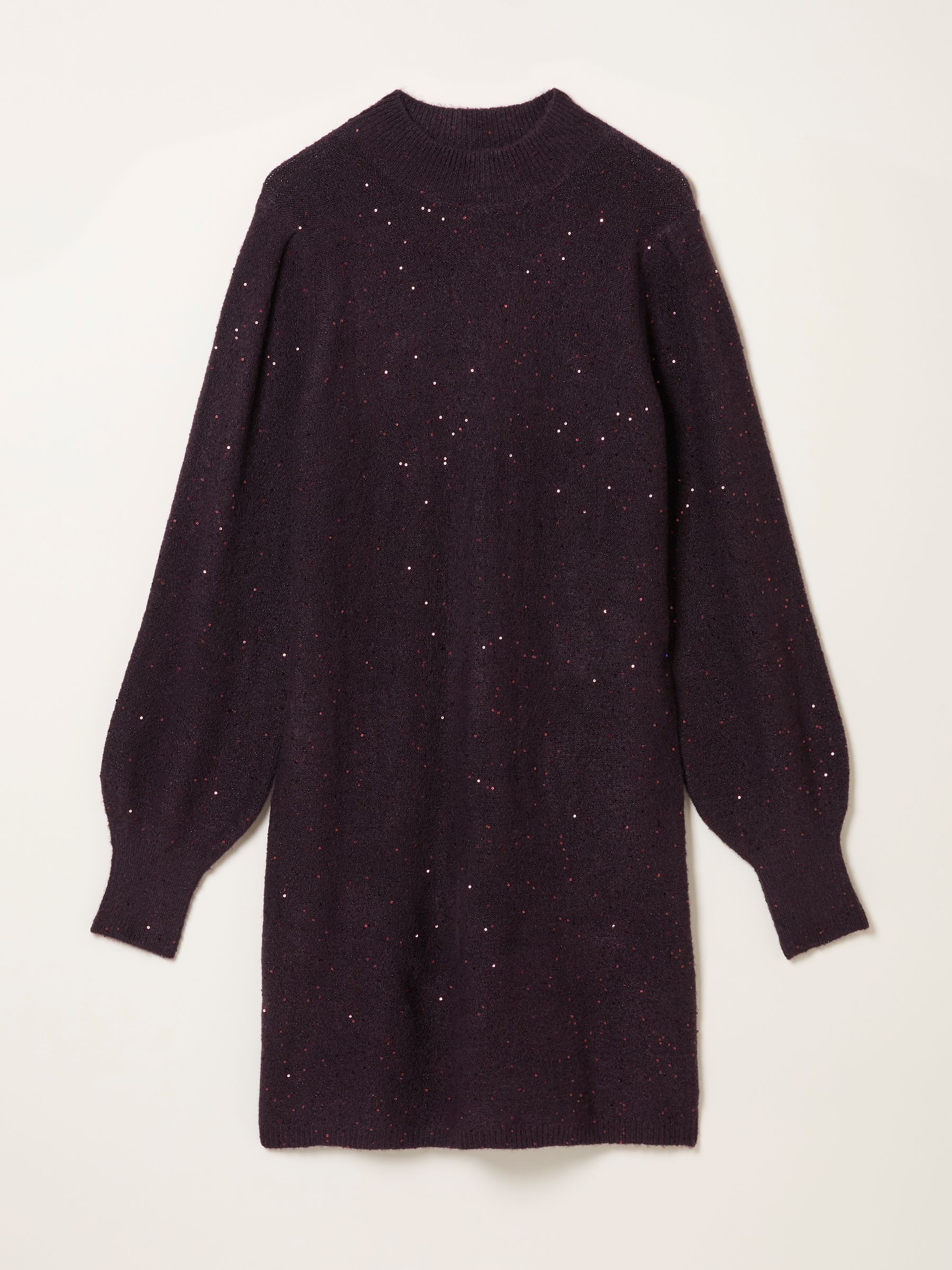 Burgundy Red Regular Sparkle Knit Dress - Image 6 of 6