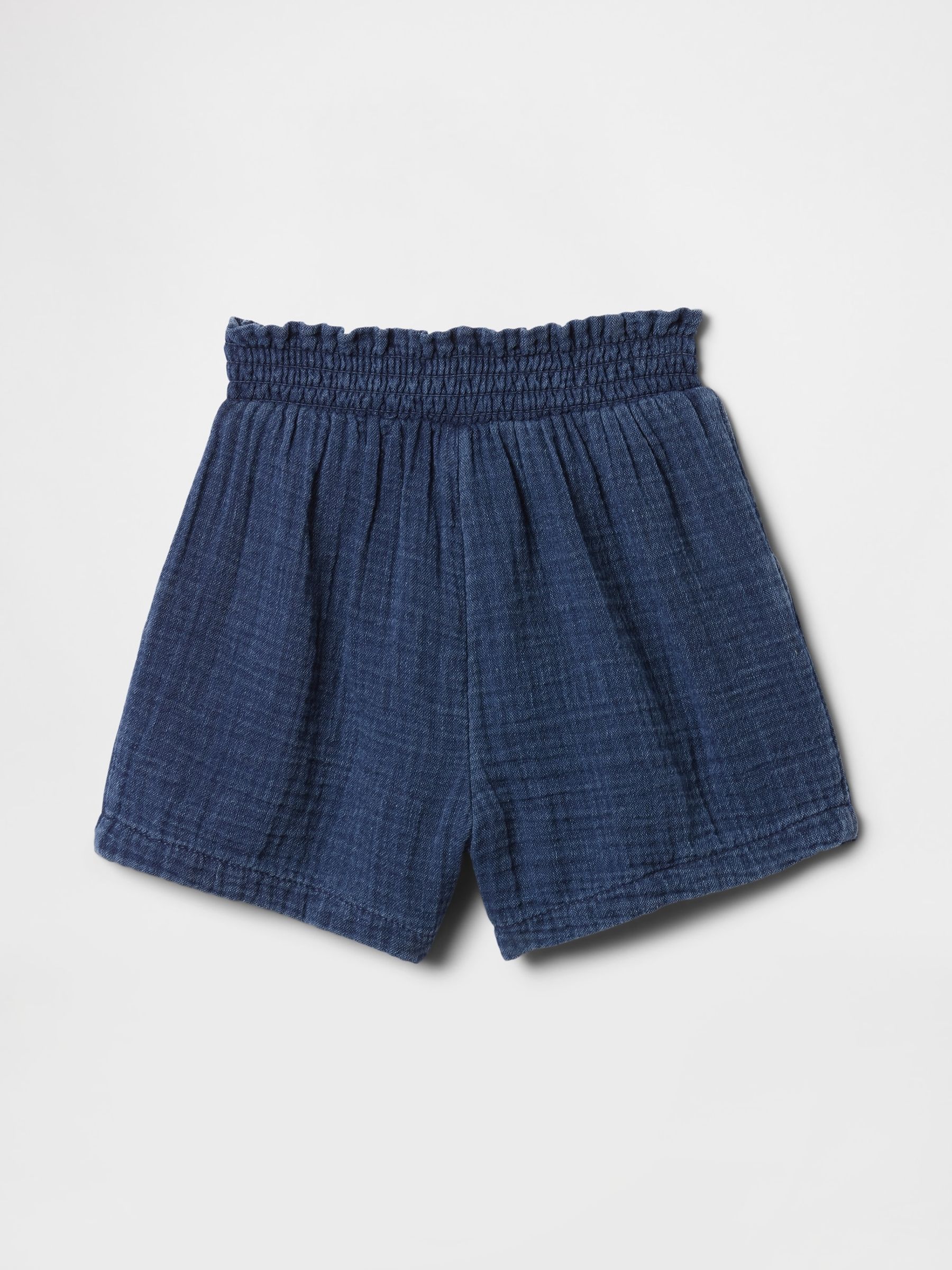 Blue Crinkle Gauze Pull On Shorts (6mths-5yrs) - Image 2 of 2
