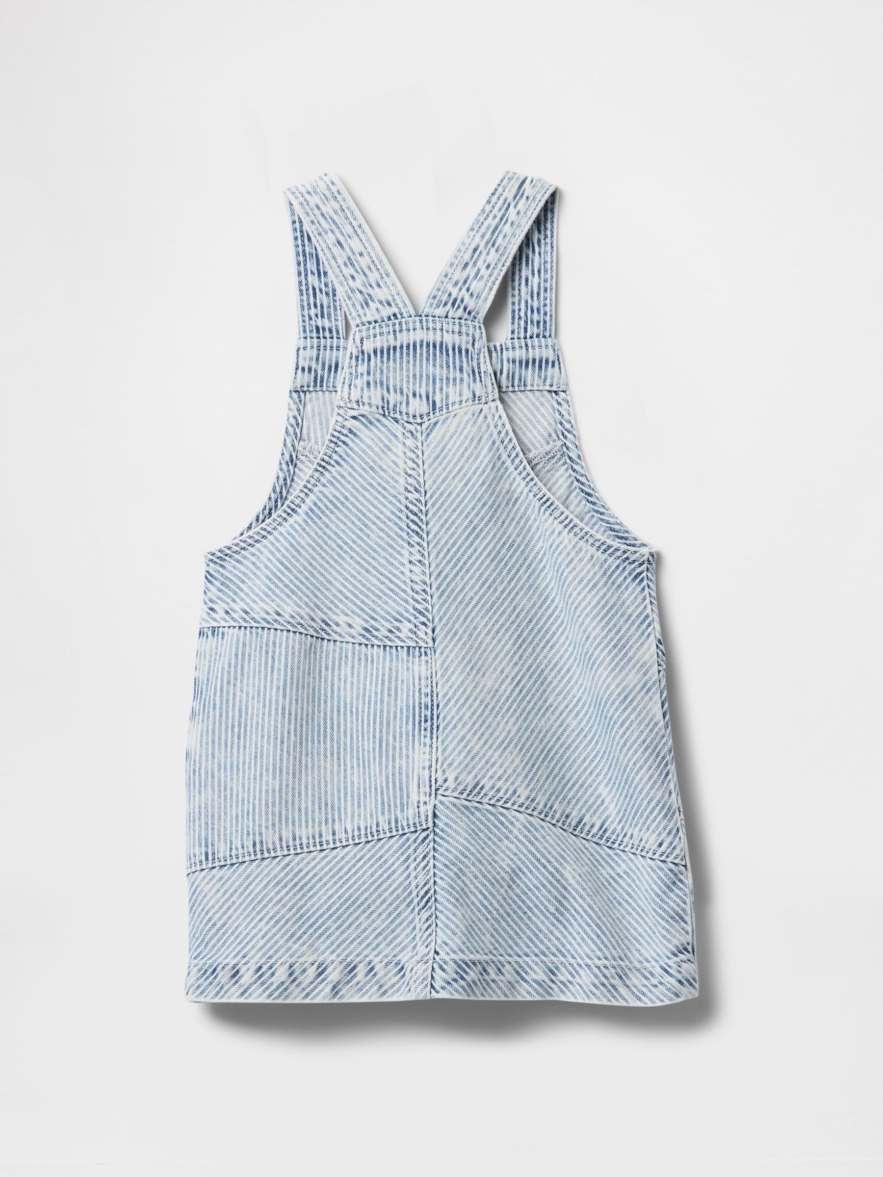 Blue Cotton Striped Denim Pinafore Dress (6mths-5yrs) - Image 4 of 4
