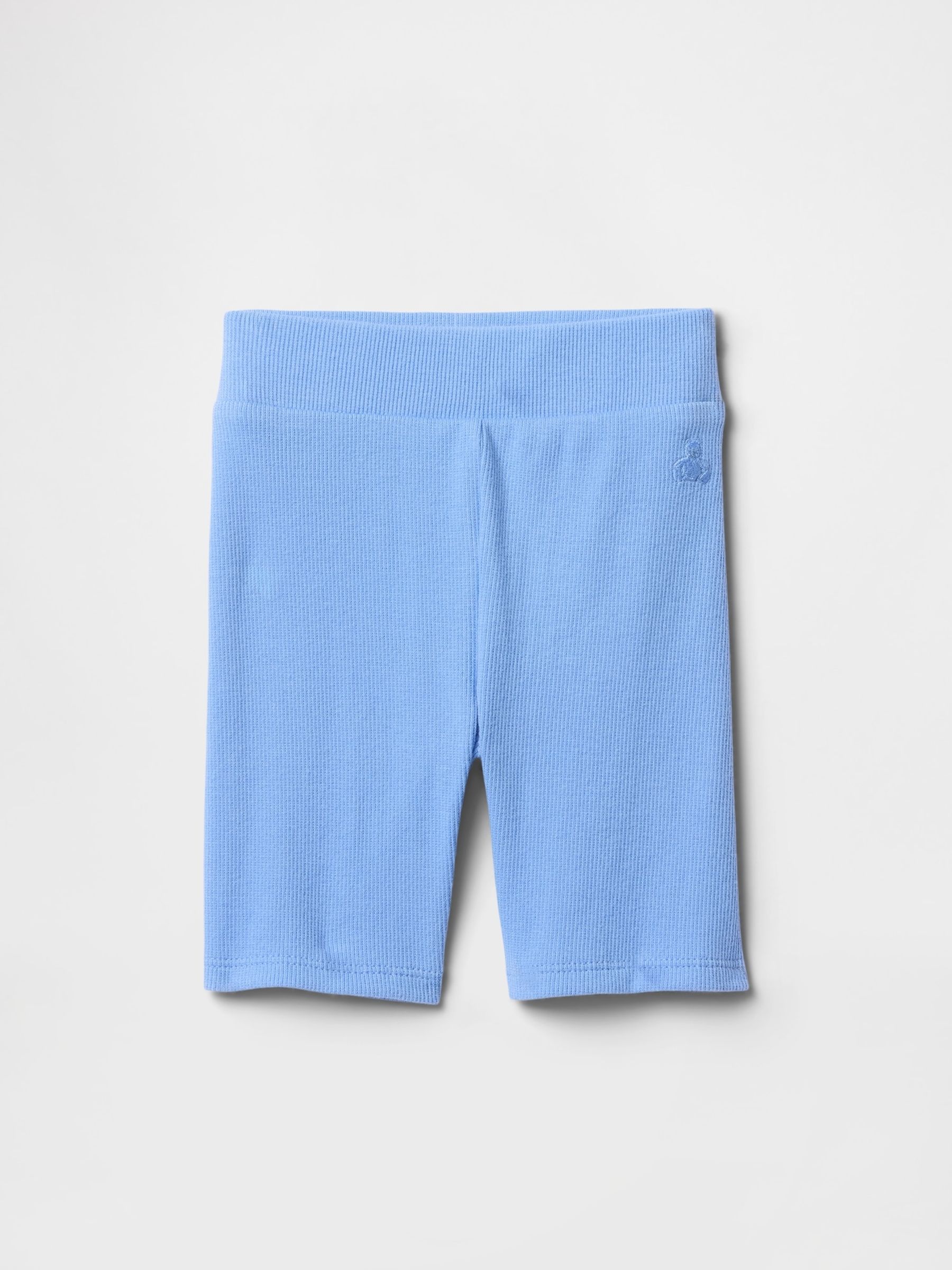 Blue Ribbed Cycling Shorts (6mths-5yrs) - Image 1 of 2 Blue Ribbed Cycling Shorts (6mths-5yrs) - Image 1 of 2