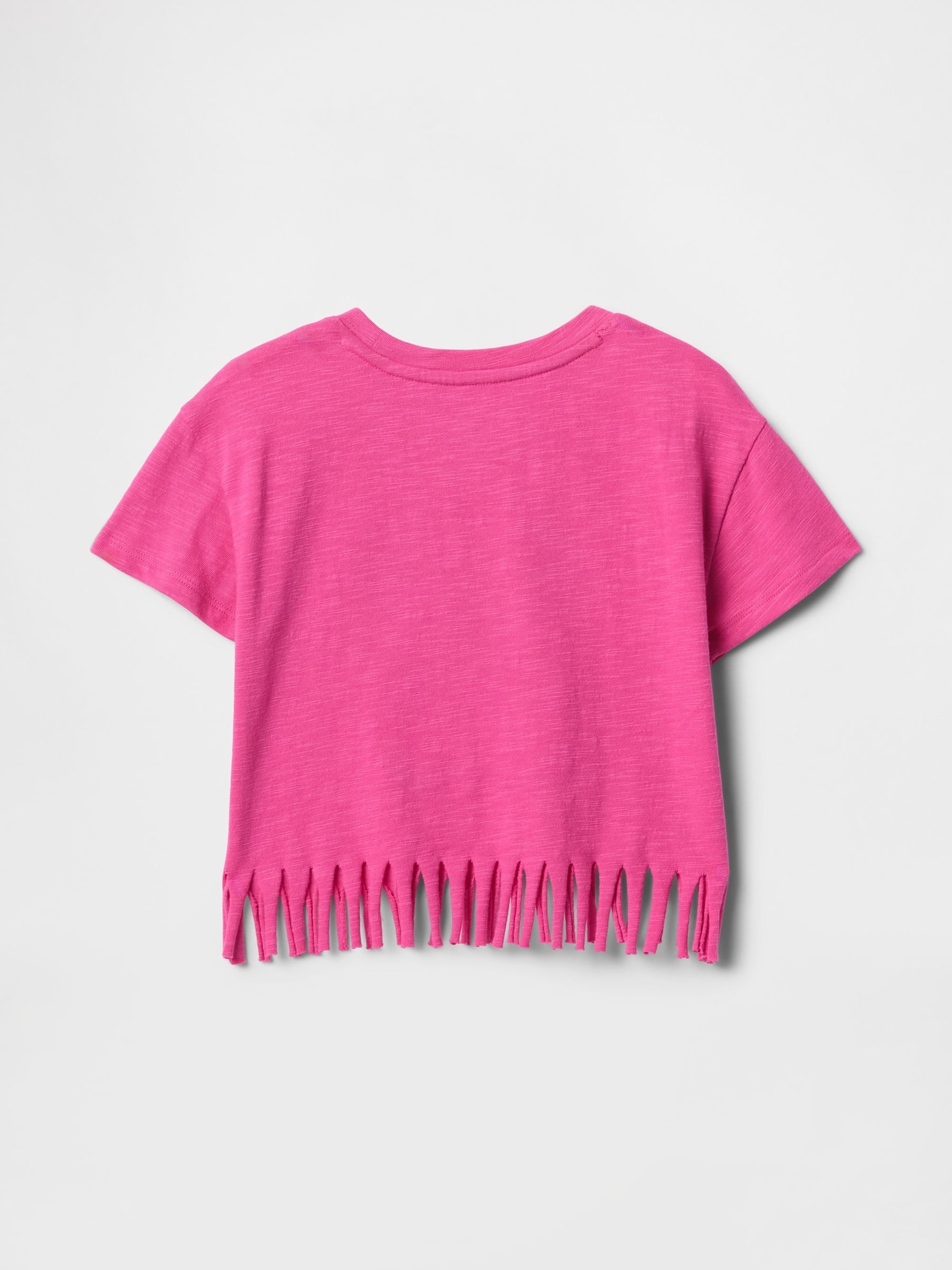 Pink Minnie Mouse Disney Short Sleeve Fringe T-Shirt (6mths-5yrs) - Image 2 of 3