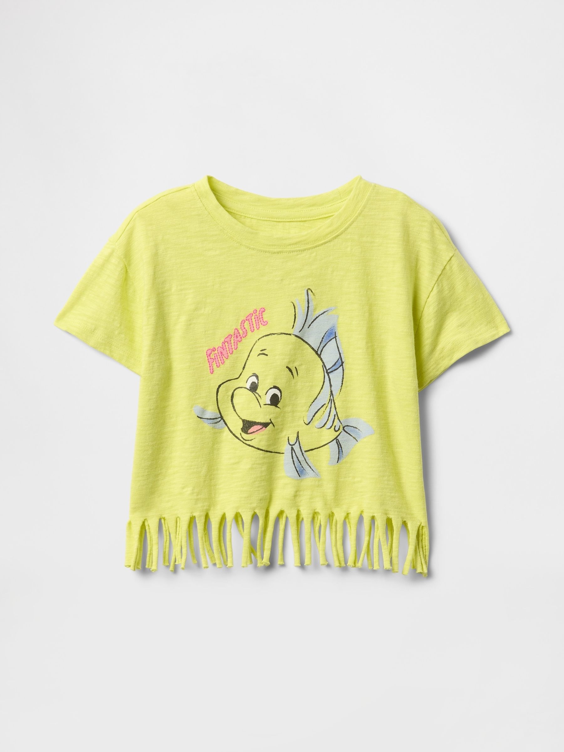 Yellow Flounder Disney Short Sleeve Fringe T-Shirt (6mths-5yrs) - Image 1 of 3
