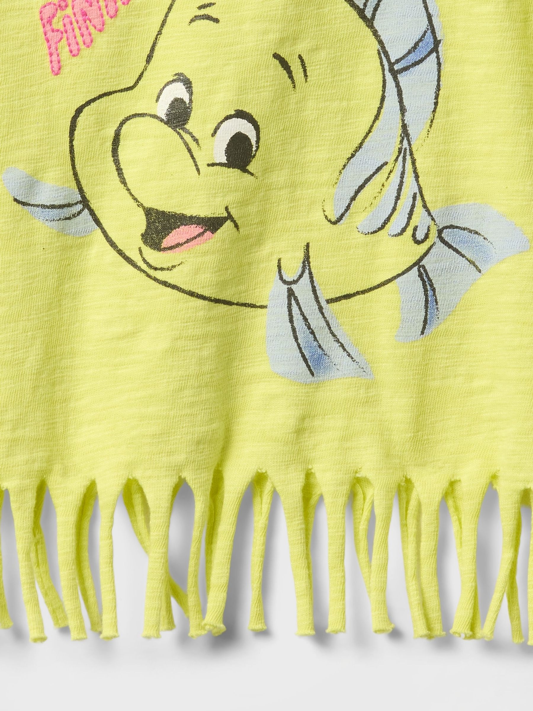 Yellow Flounder Disney Short Sleeve Fringe T-Shirt (6mths-5yrs) - Image 3 of 3