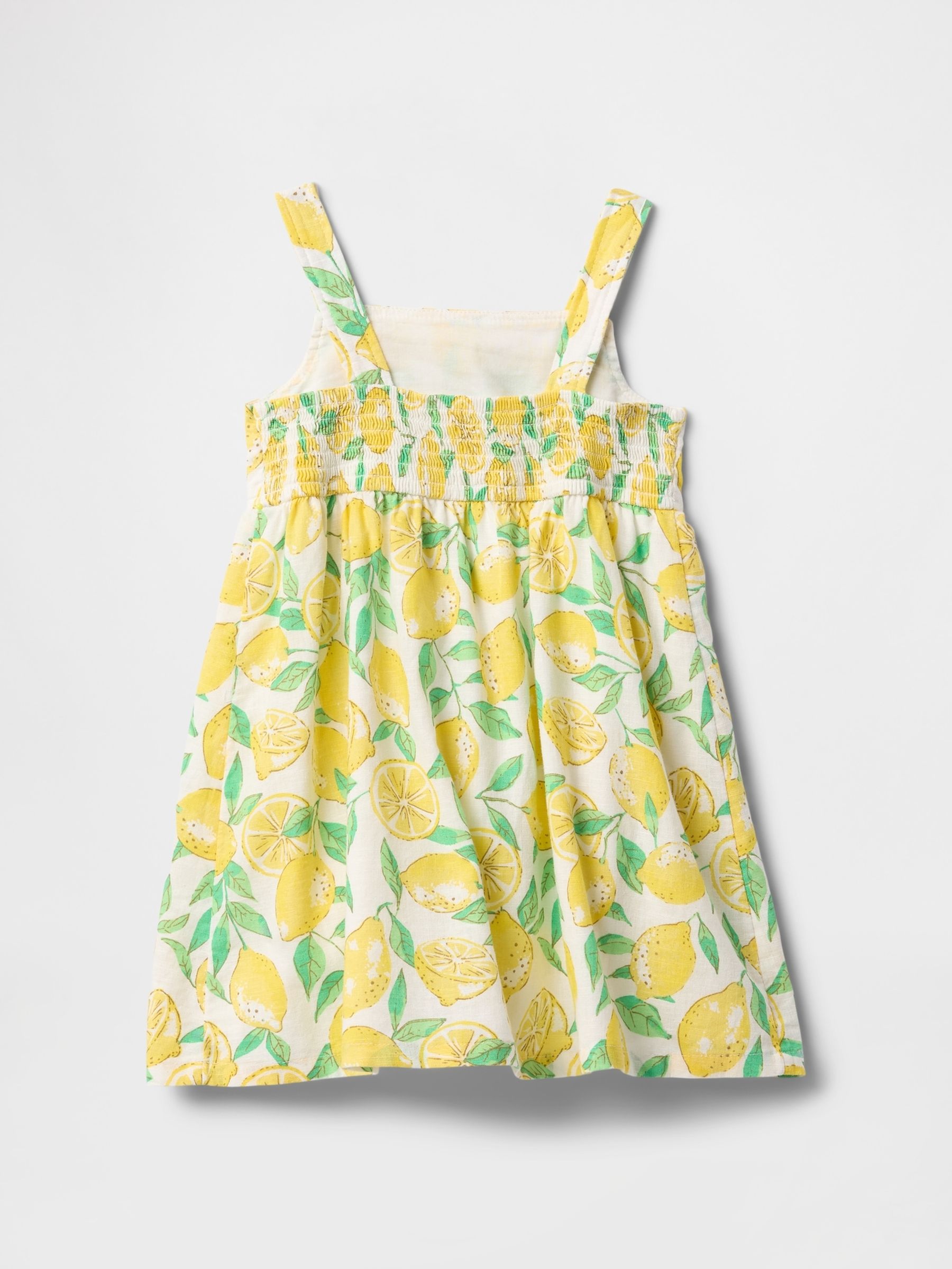 Yellow Linen-Cotton Lemon Dress (6mths-5yrs) - Image 3 of 3