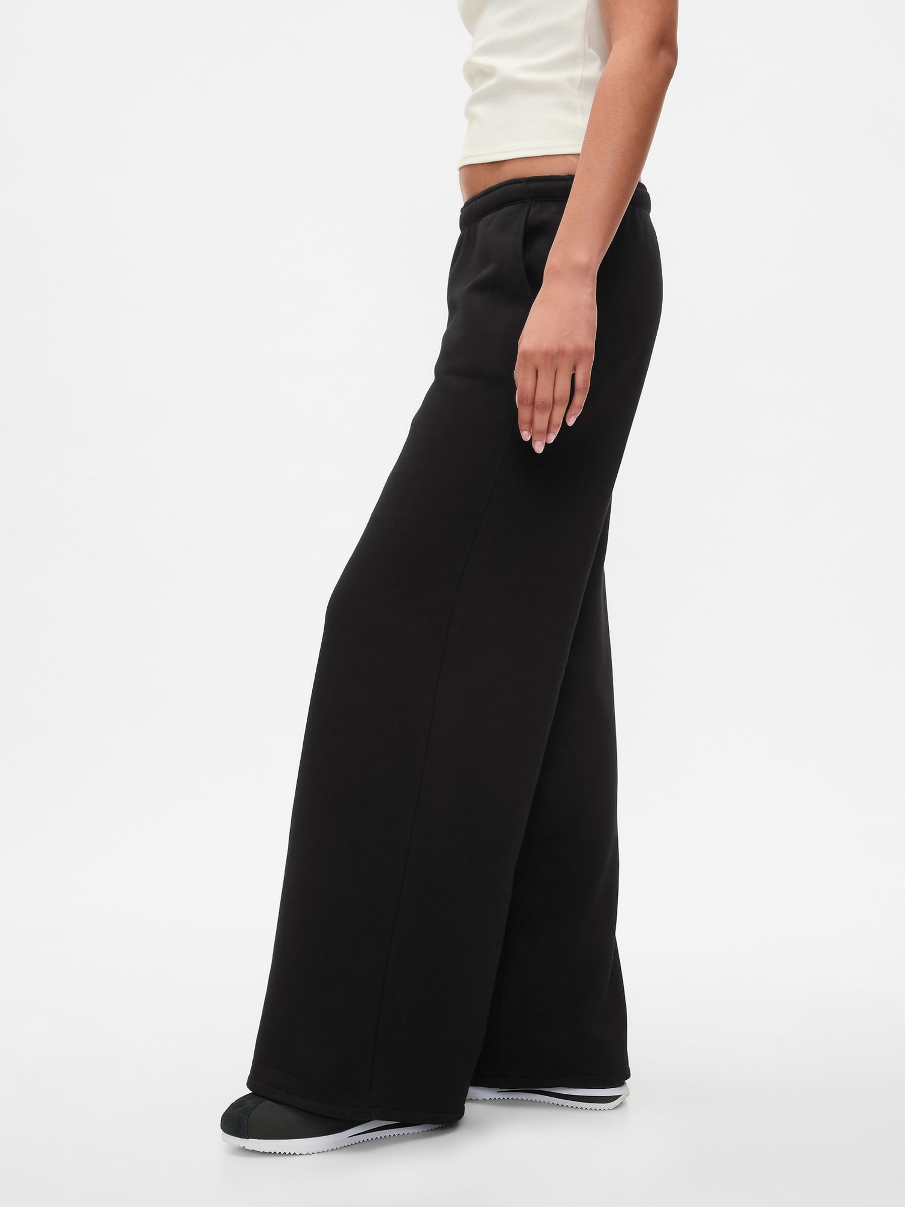 Black Vintage Soft Baggy Wide-Leg Joggers - Image 3 of 5