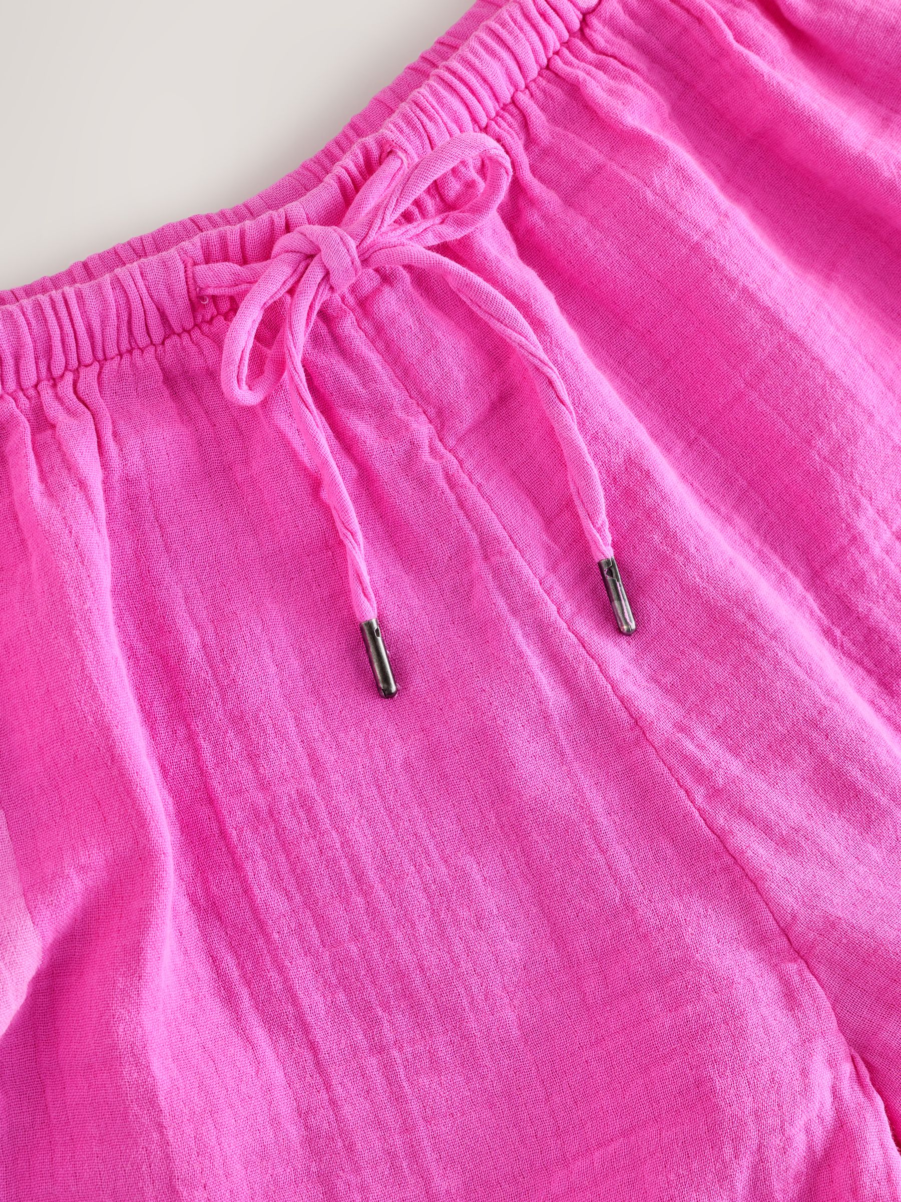 Pink 100% Cotton Crinkle Gauze Easy Shorts - Image 7 of 7