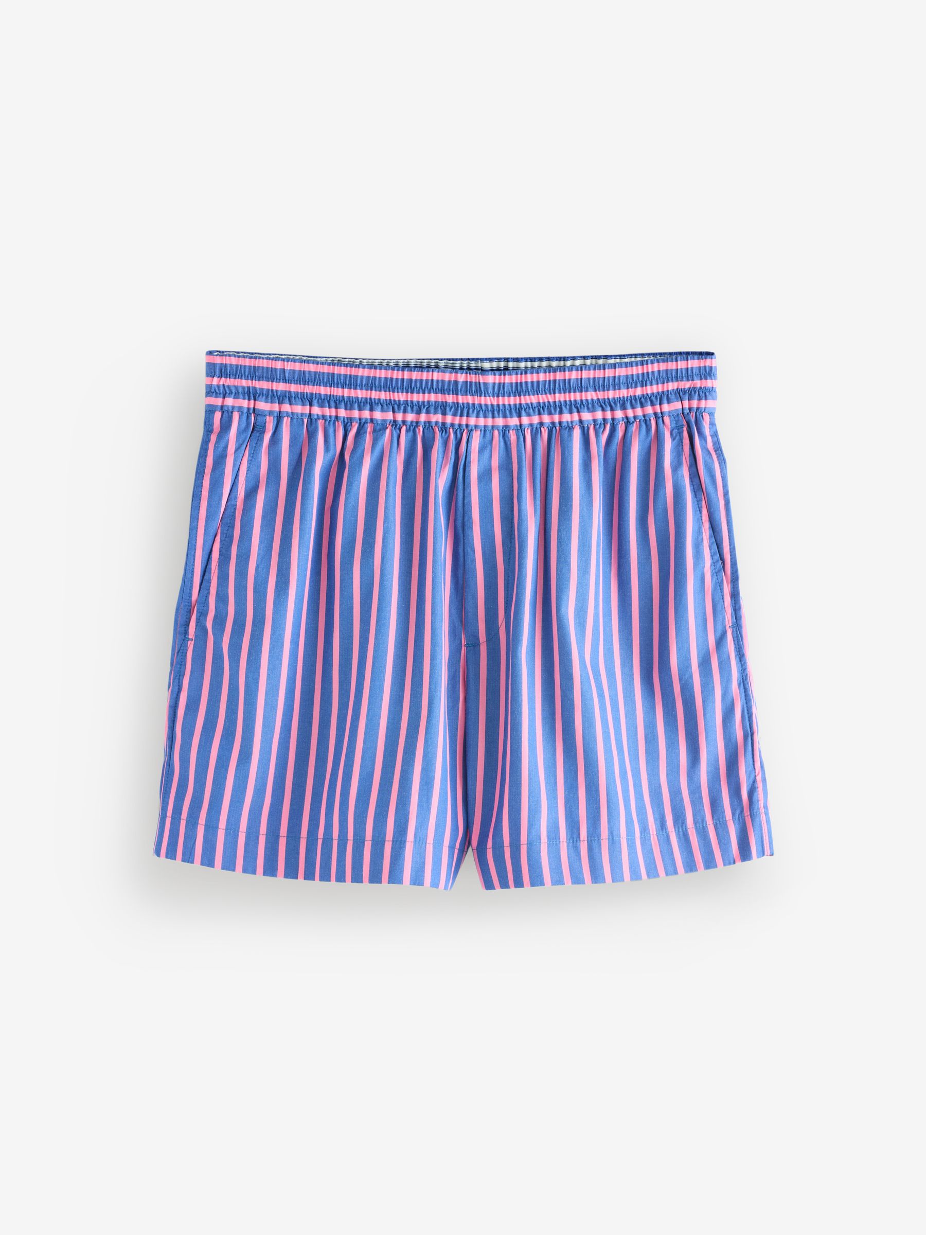 Blue/Pink Cotton Poplin Striped Shorts - Image 5 of 8