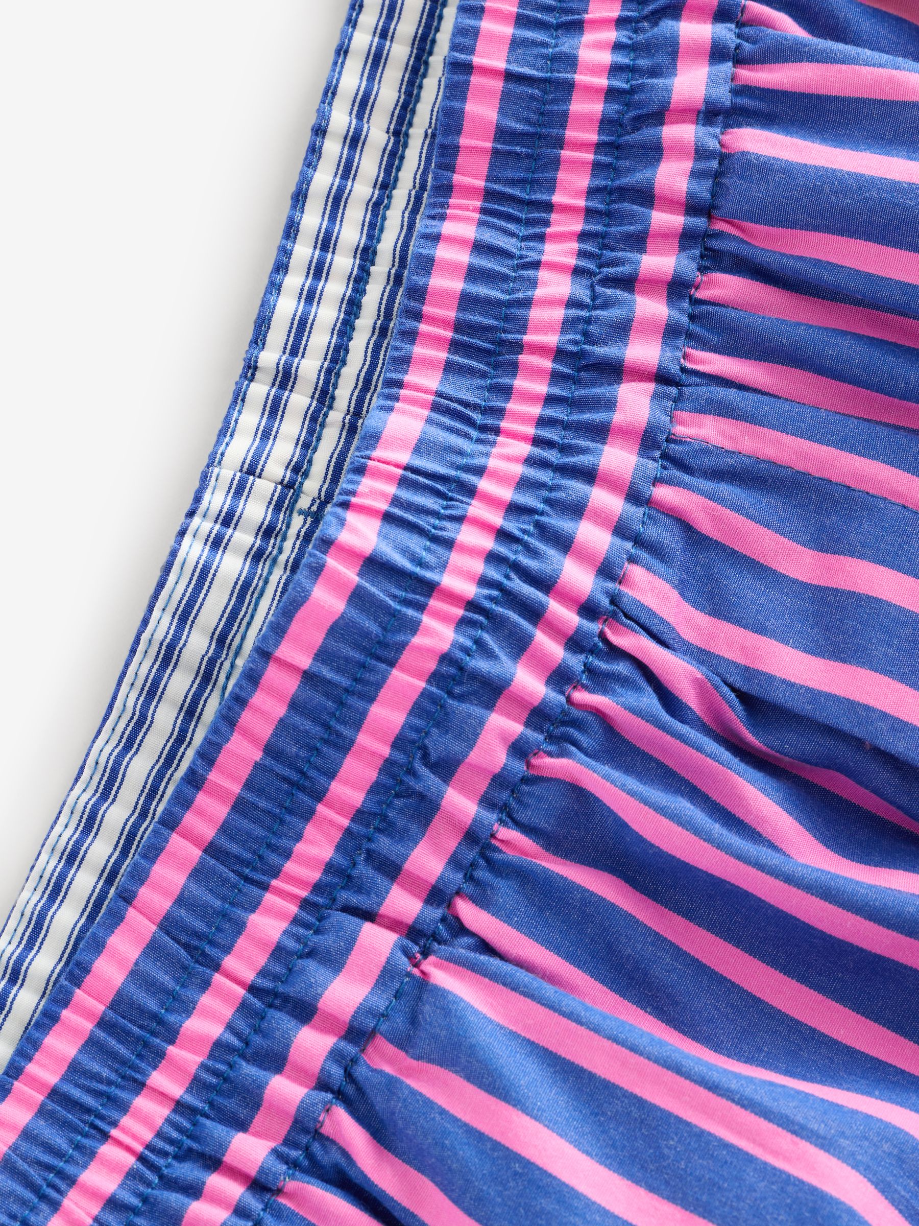 Blue/Pink Cotton Poplin Striped Shorts - Image 7 of 8