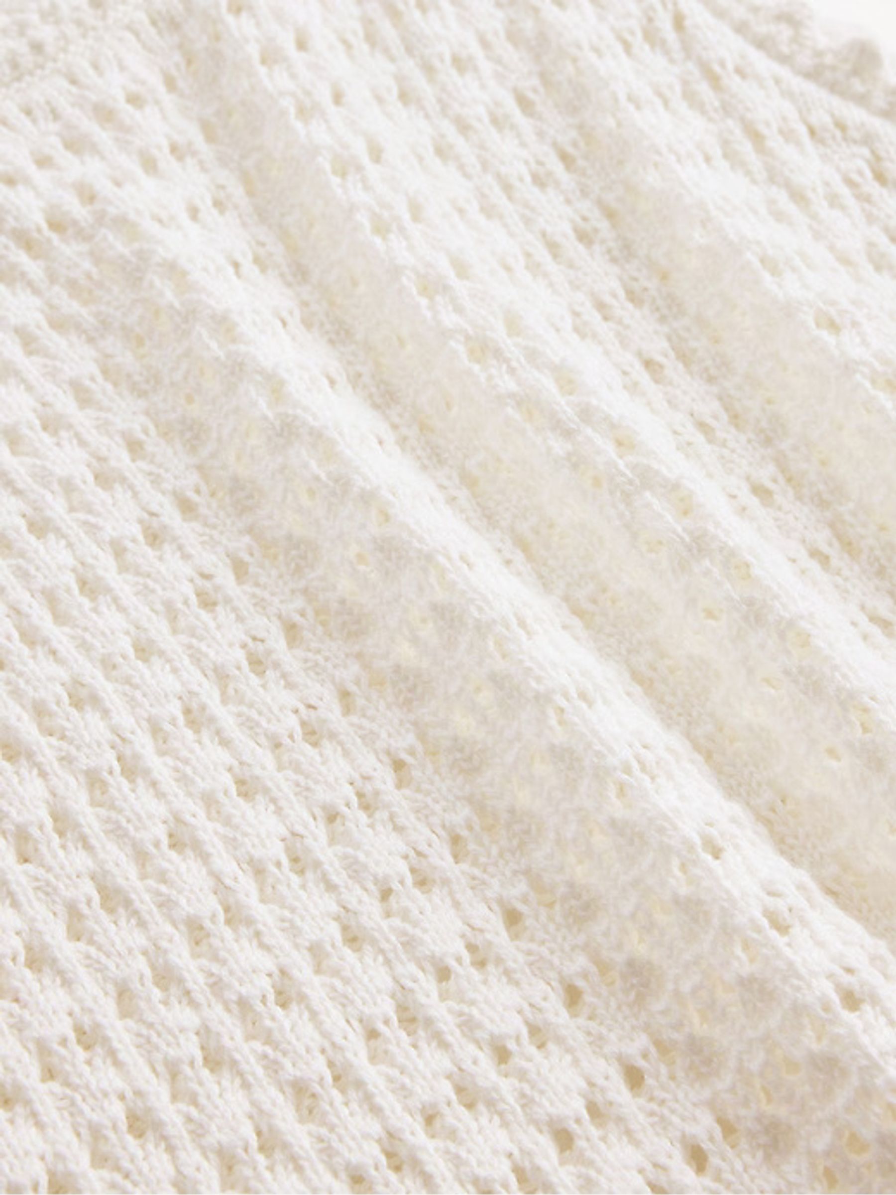White Cotton Crochet Vest Top - Image 6 of 6