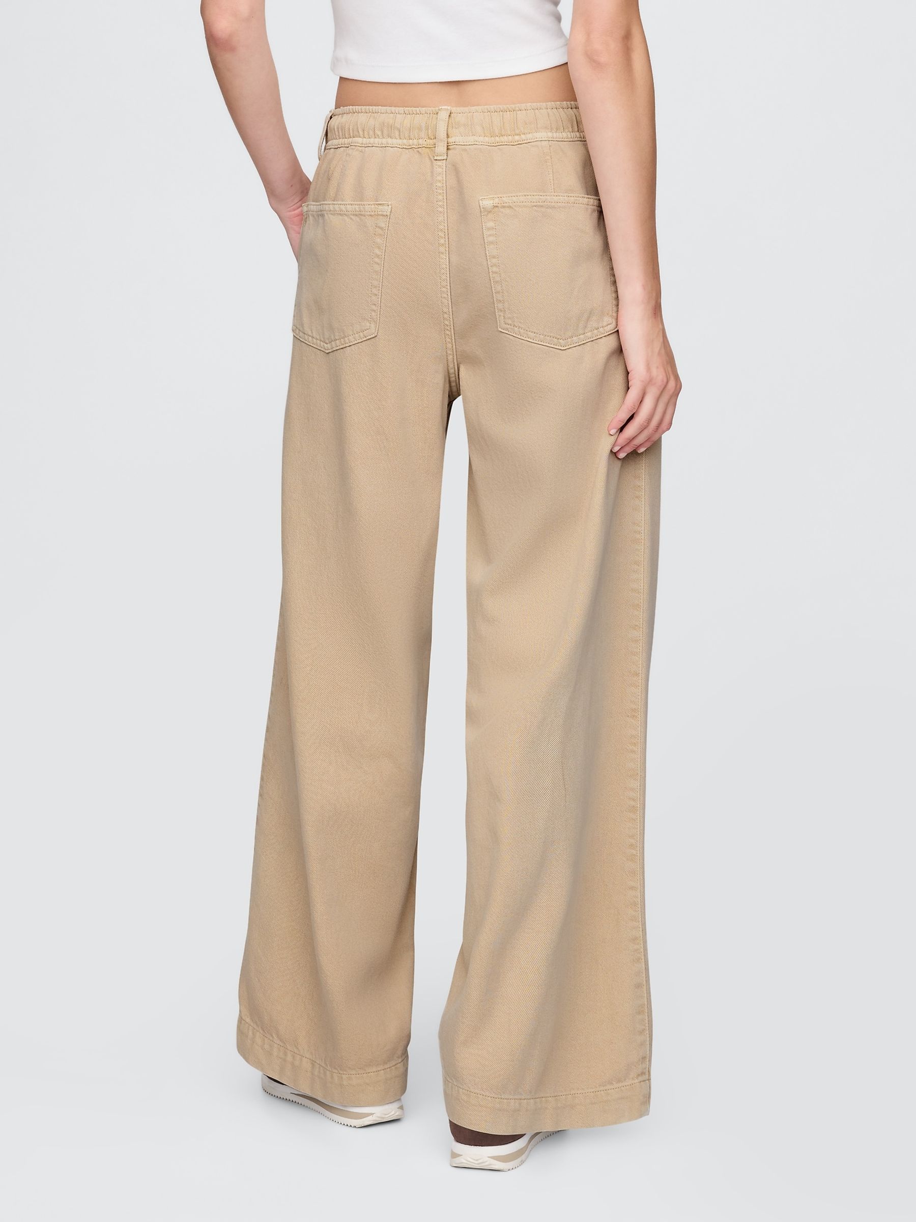 Beige Mid Rise UltraSoft Easy Baggy Jeans - Image 2 of 5
