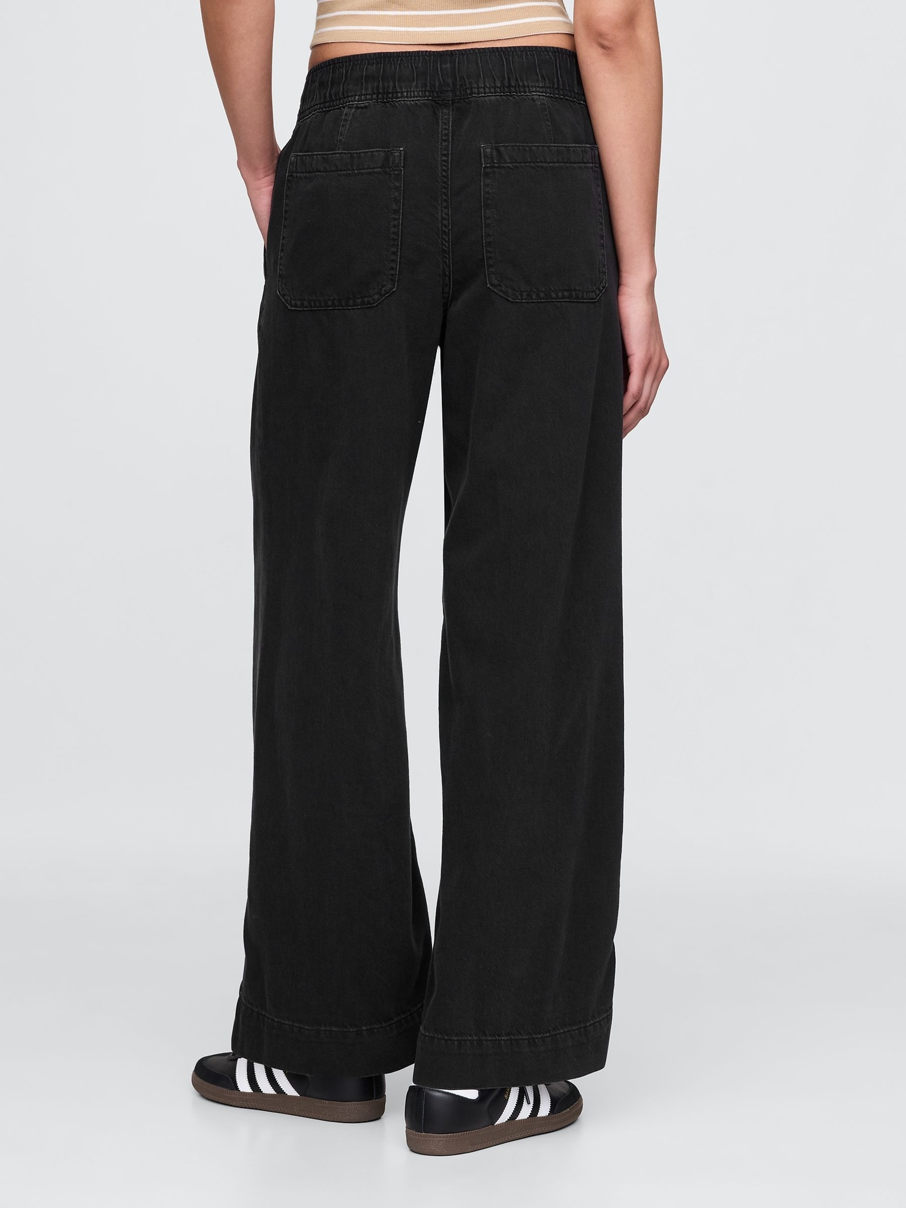 Black Mid Rise UltraSoft Easy Baggy Jeans - Image 3 of 8