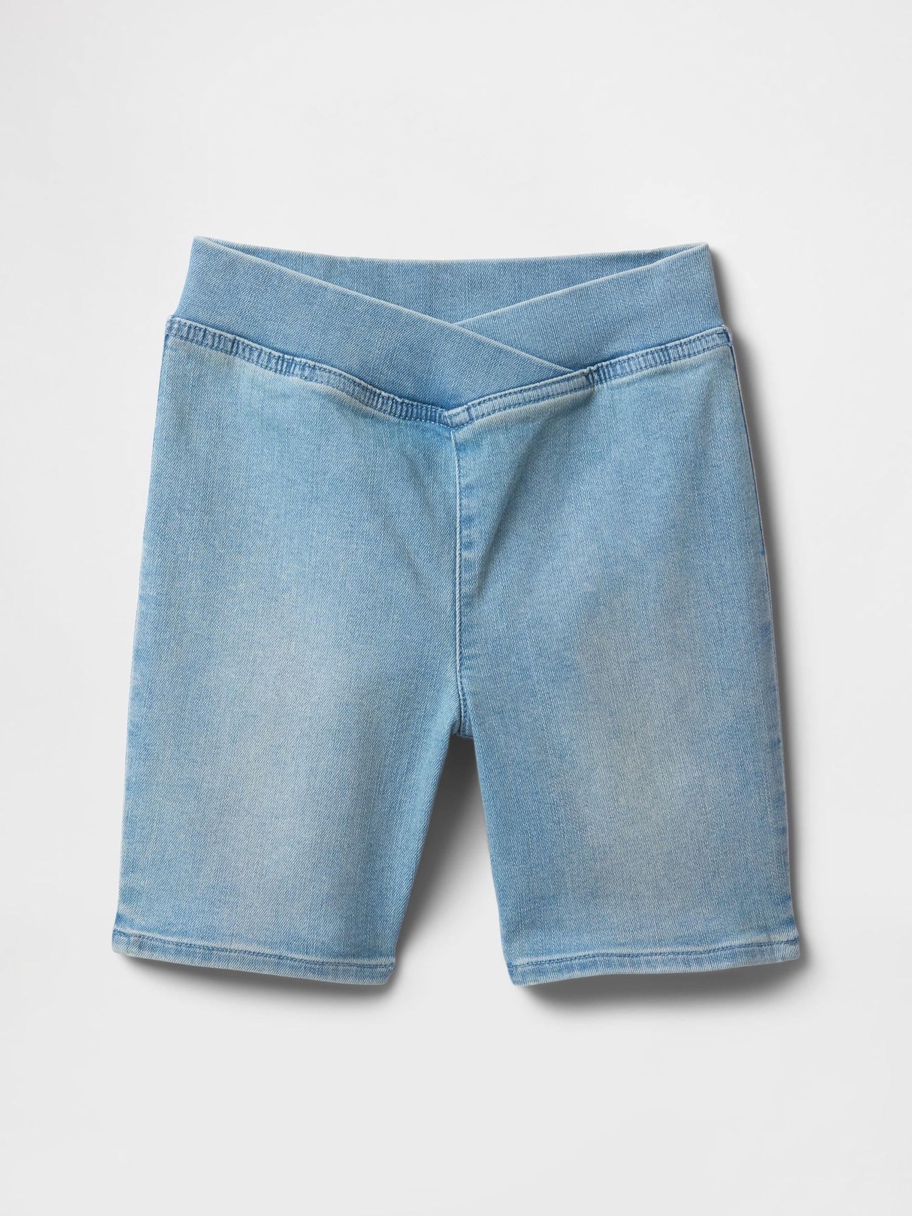 Blue Denim Bike Shorts - Image 4 of 5