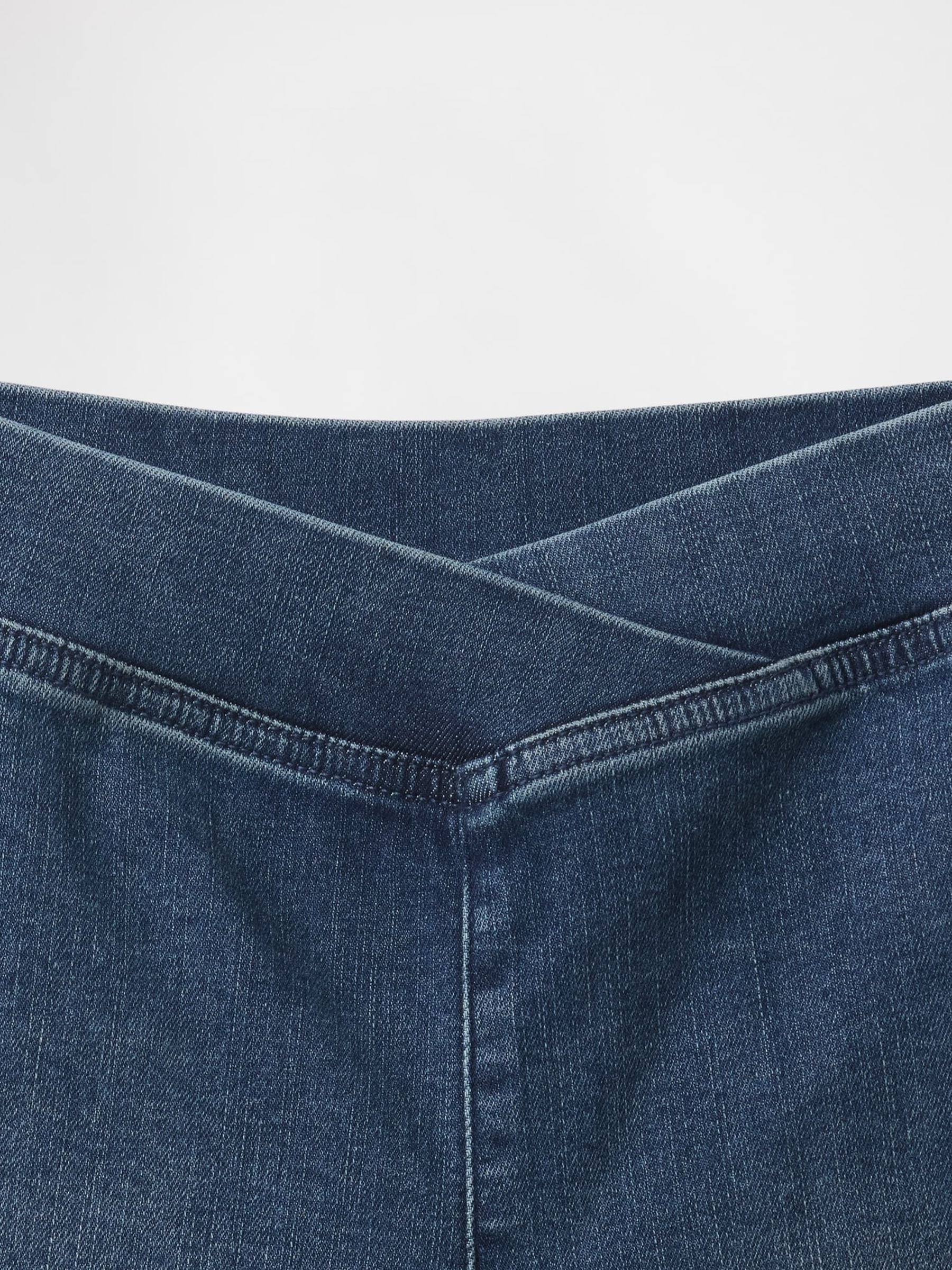 Dark Blue Denim Bike Shorts - Image 5 of 5