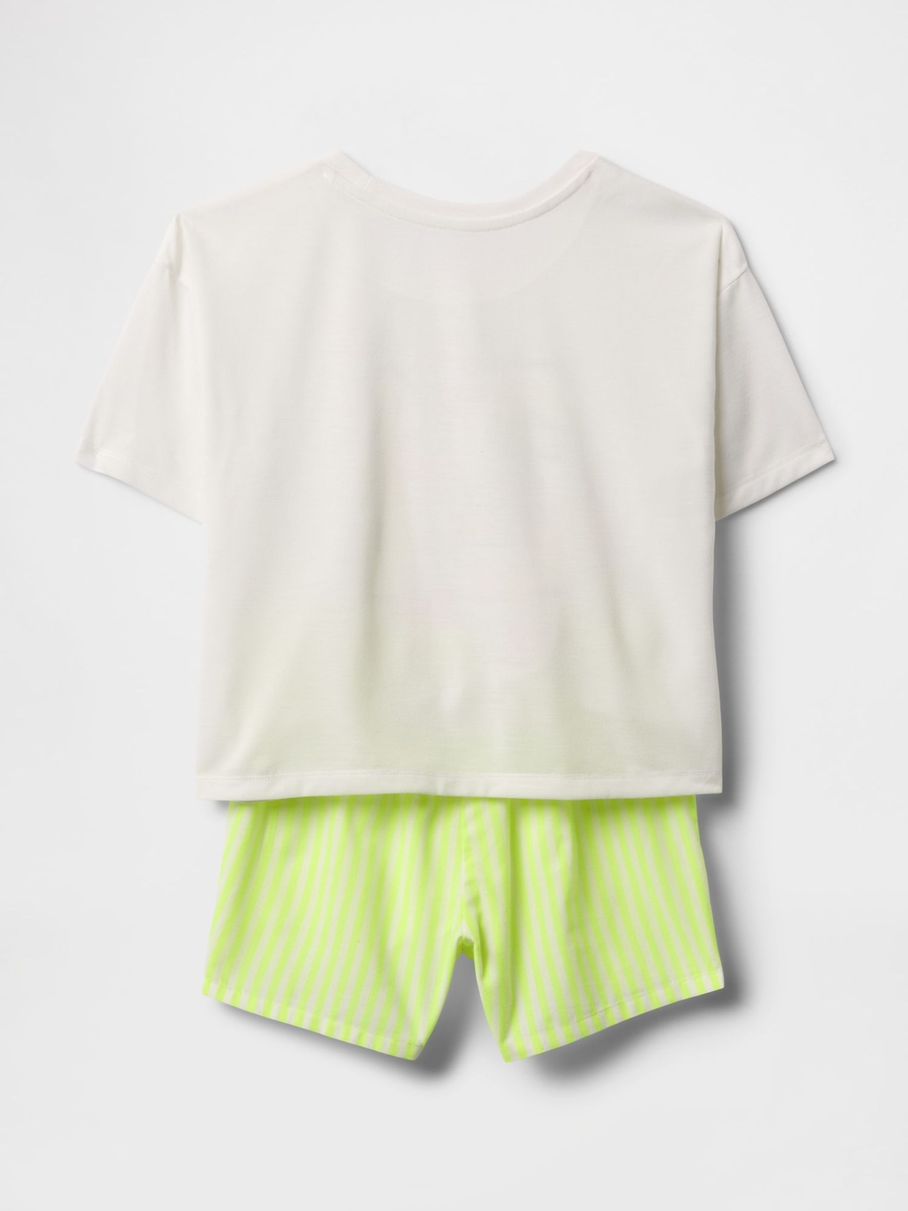 Cream & Yellow Butterfly Pointelle Short Pyjamas (6-13yrs) - Image 2 of 3