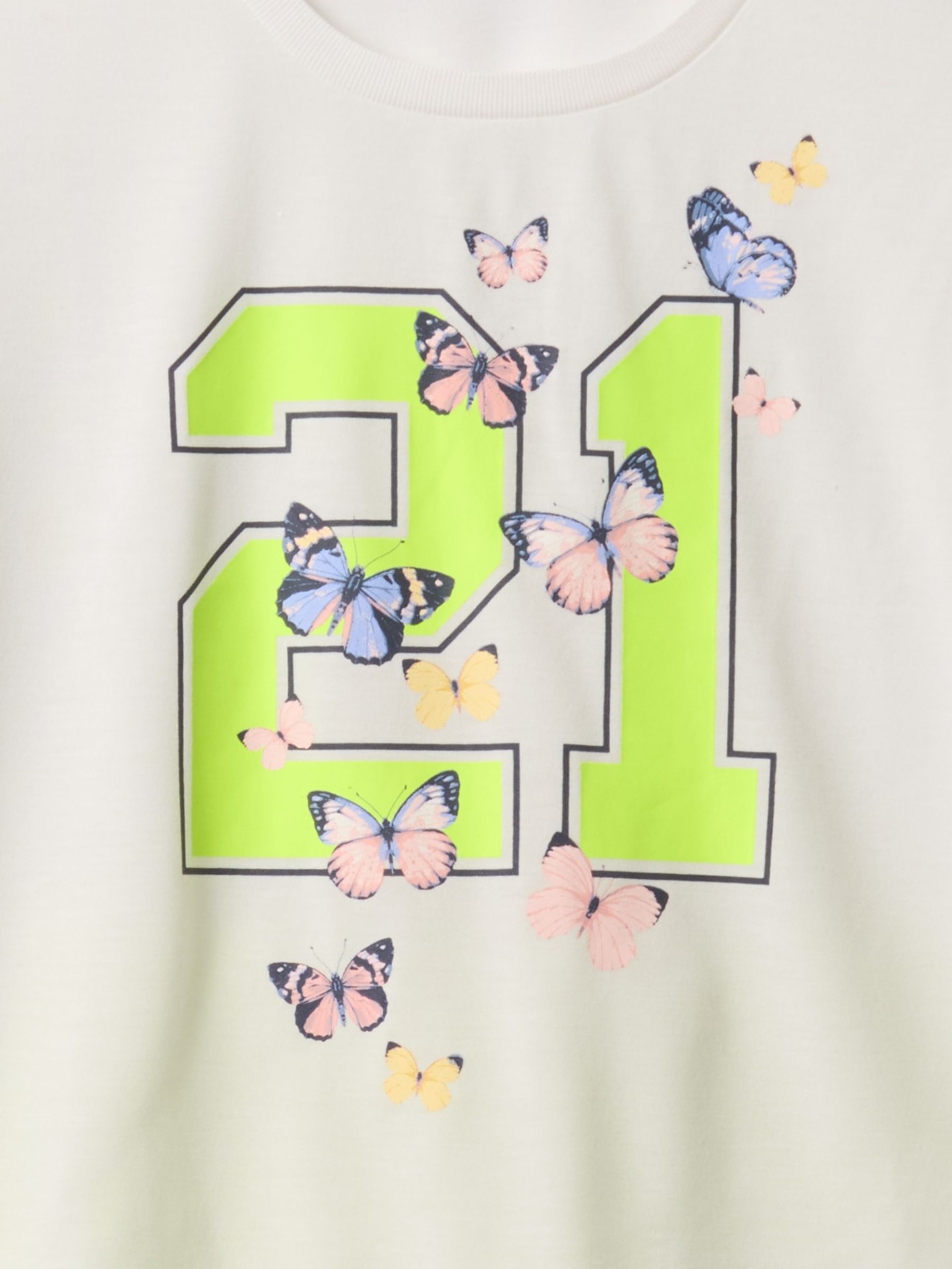 Cream & Yellow Butterfly Pointelle Short Pyjamas (6-13yrs) - Image 3 of 3