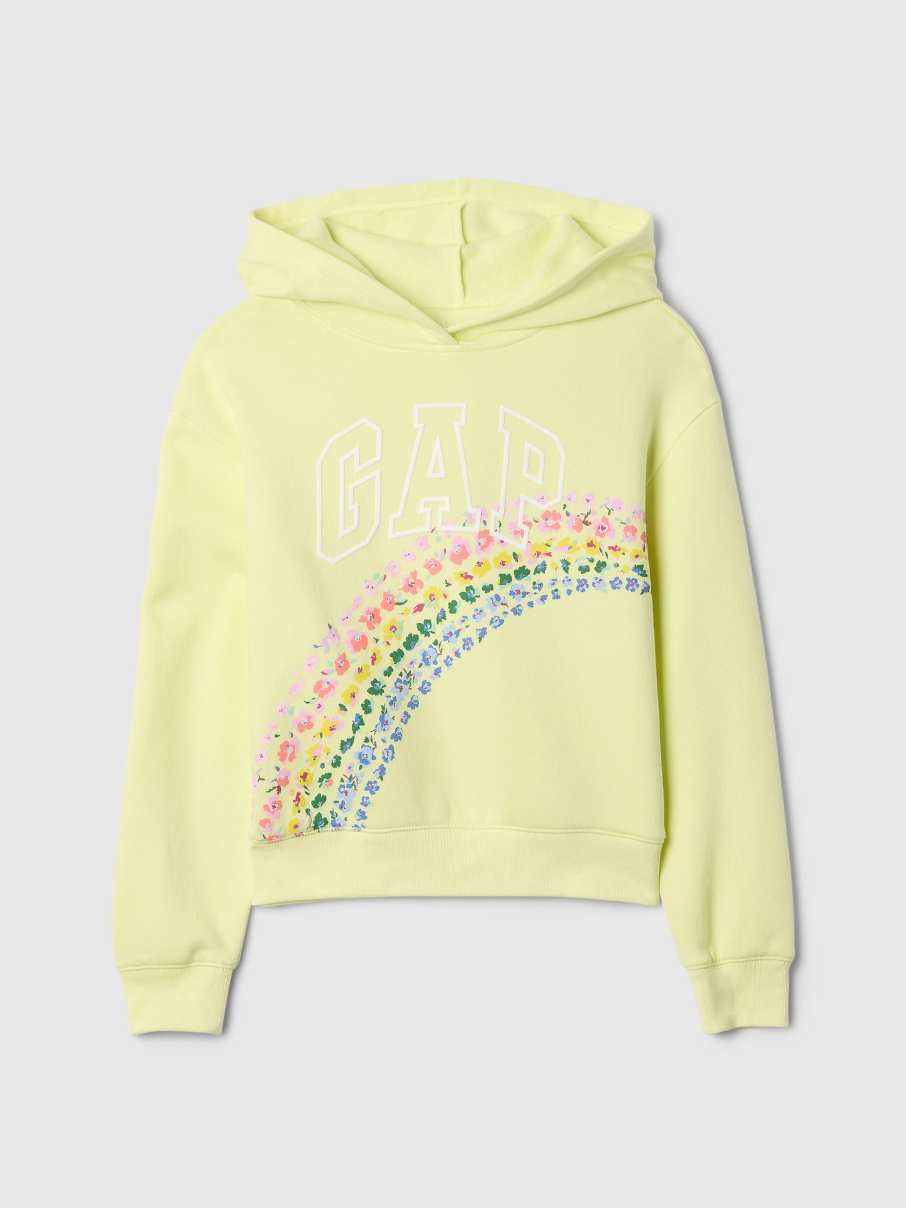 Yellow Vintage Relaxed Logo Hoodie (4-13yrs) - Image 1 of 2