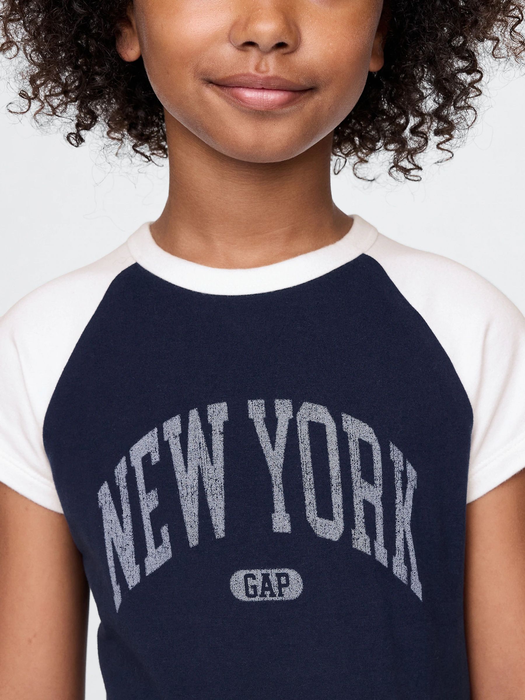 Navy Blue New York Logo Raglan T-Shirt (4-13yrs) - Image 3 of 4
