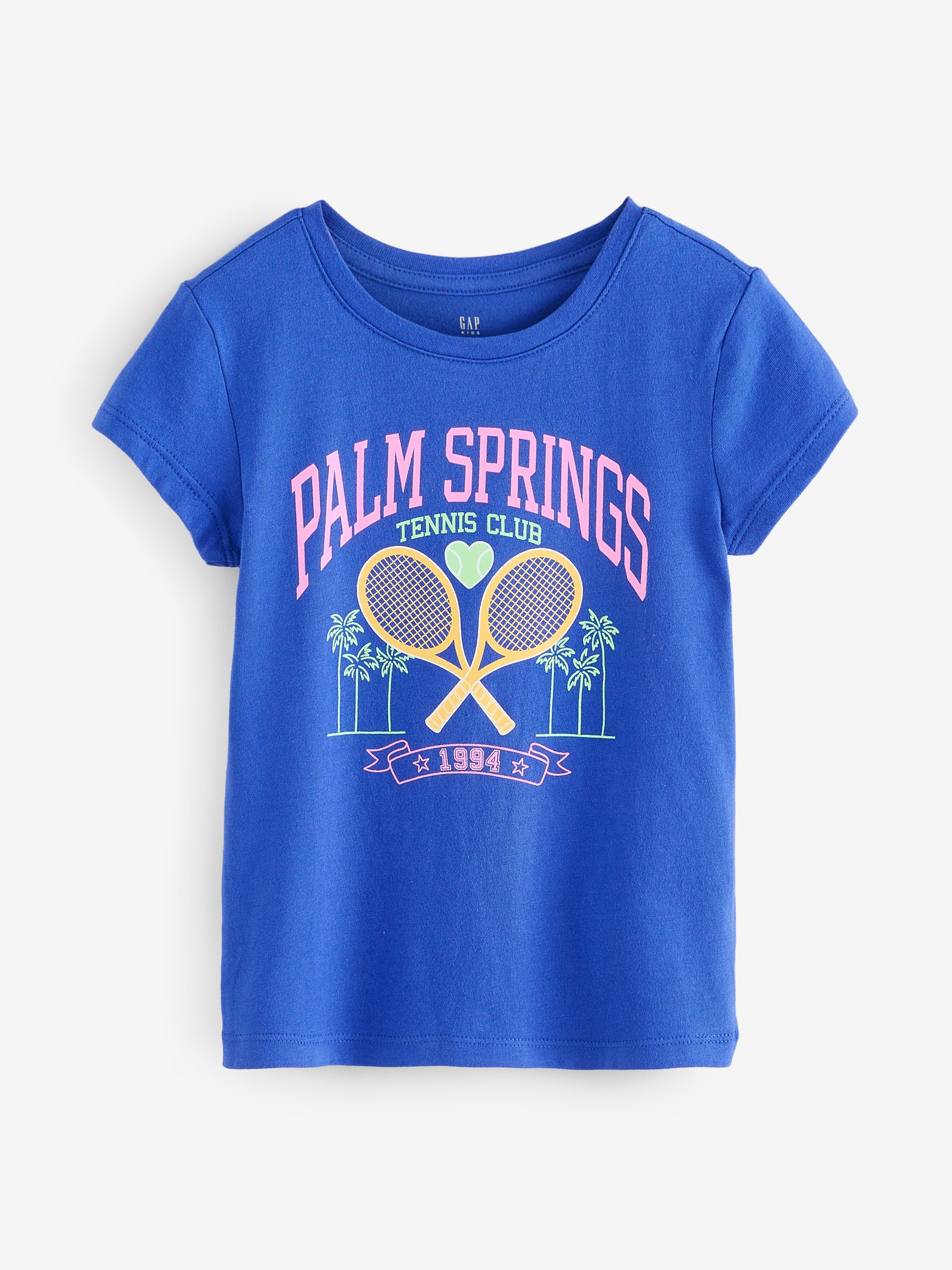 Blue Tennis Club Logo Short Sleeve Crew Neck T-Shirt - Image 1 of 4
