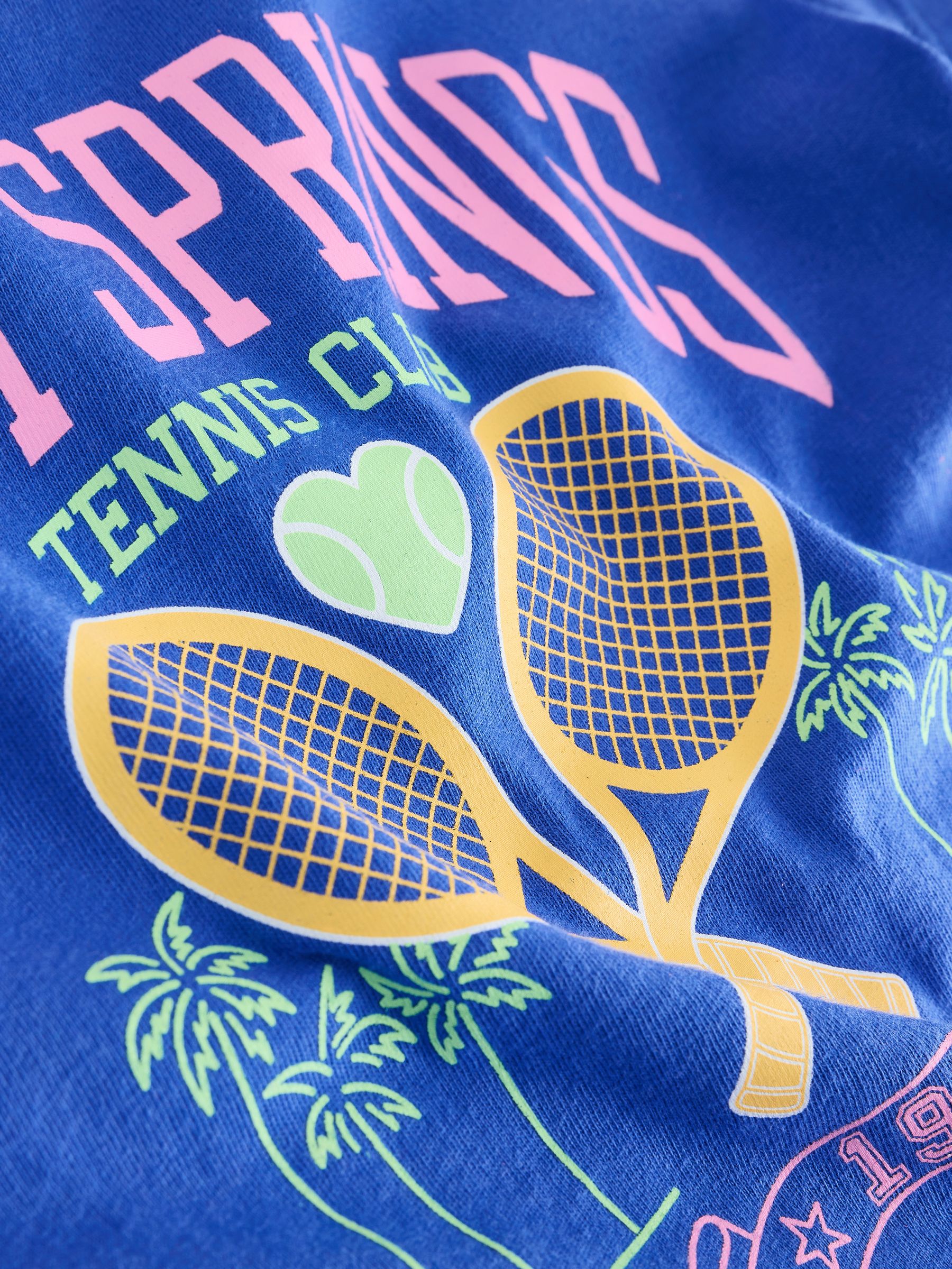 Blue Tennis Club Logo Short Sleeve Crew Neck T-Shirt - Image 4 of 4