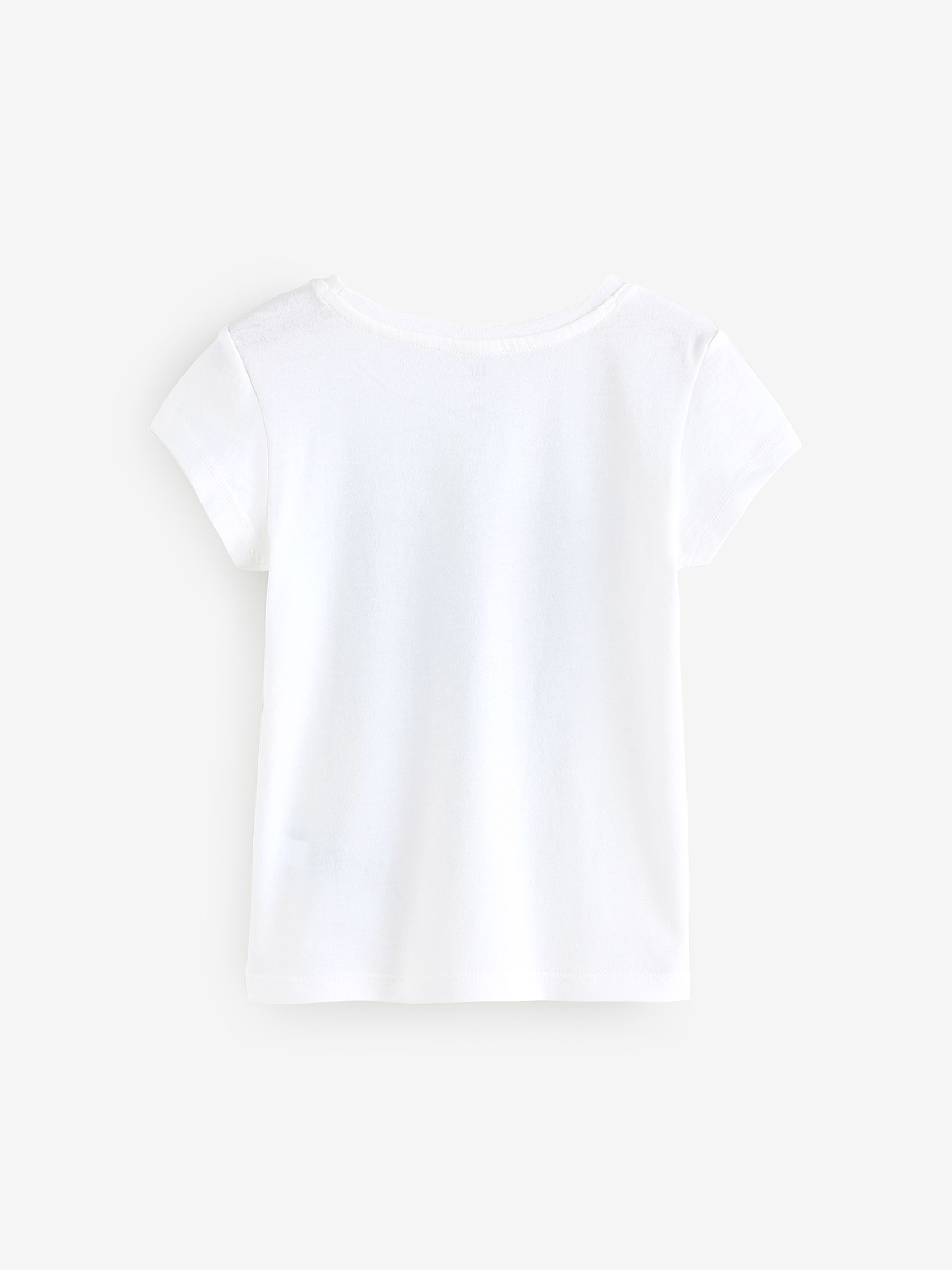 White/Blue Butterfly Logo Short Sleeve Crew Neck T-Shirt - Image 2 of 4