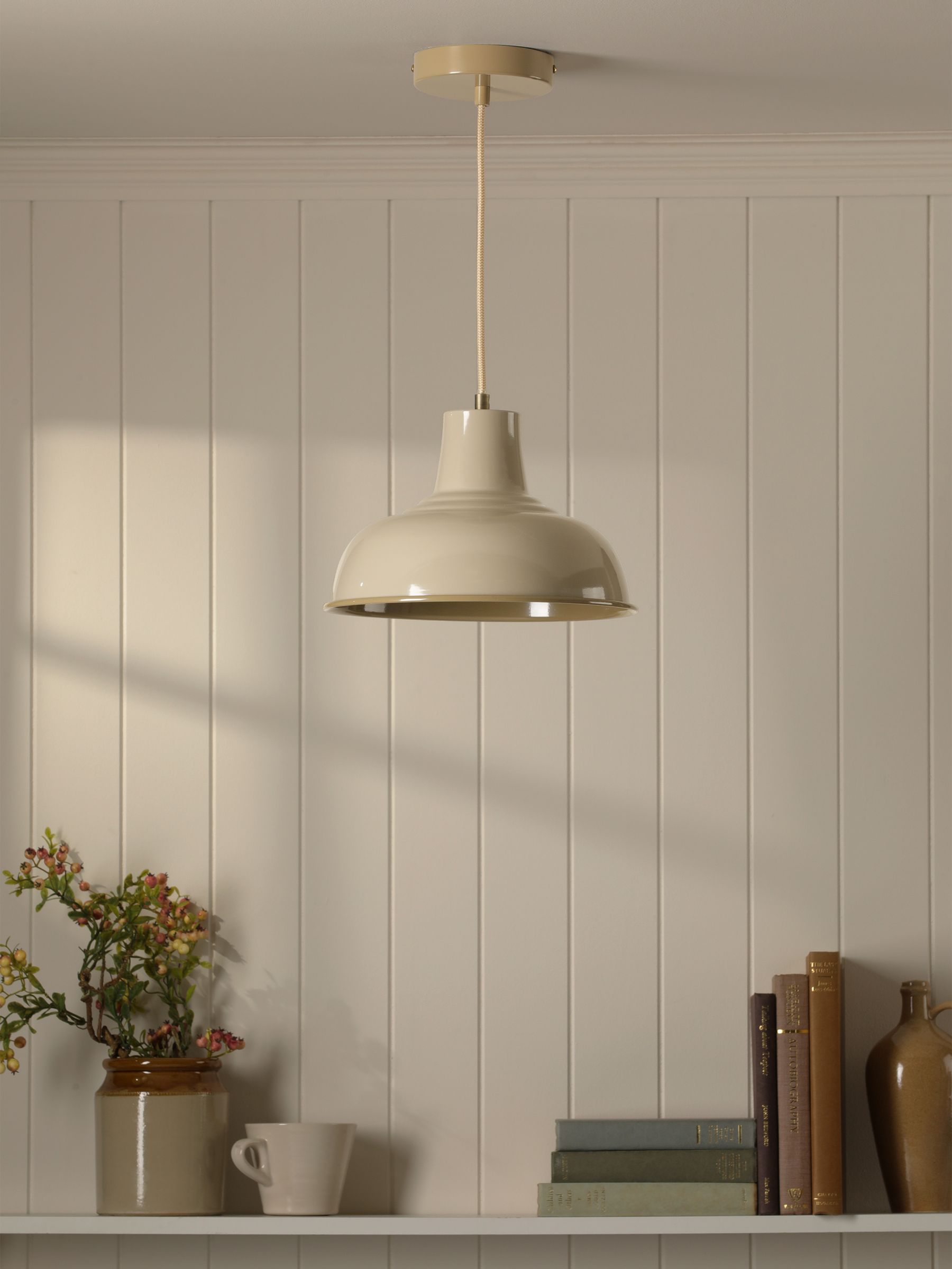 Natural Hatfield Industrial Pendant Ceiling Light - Image 2 of 5