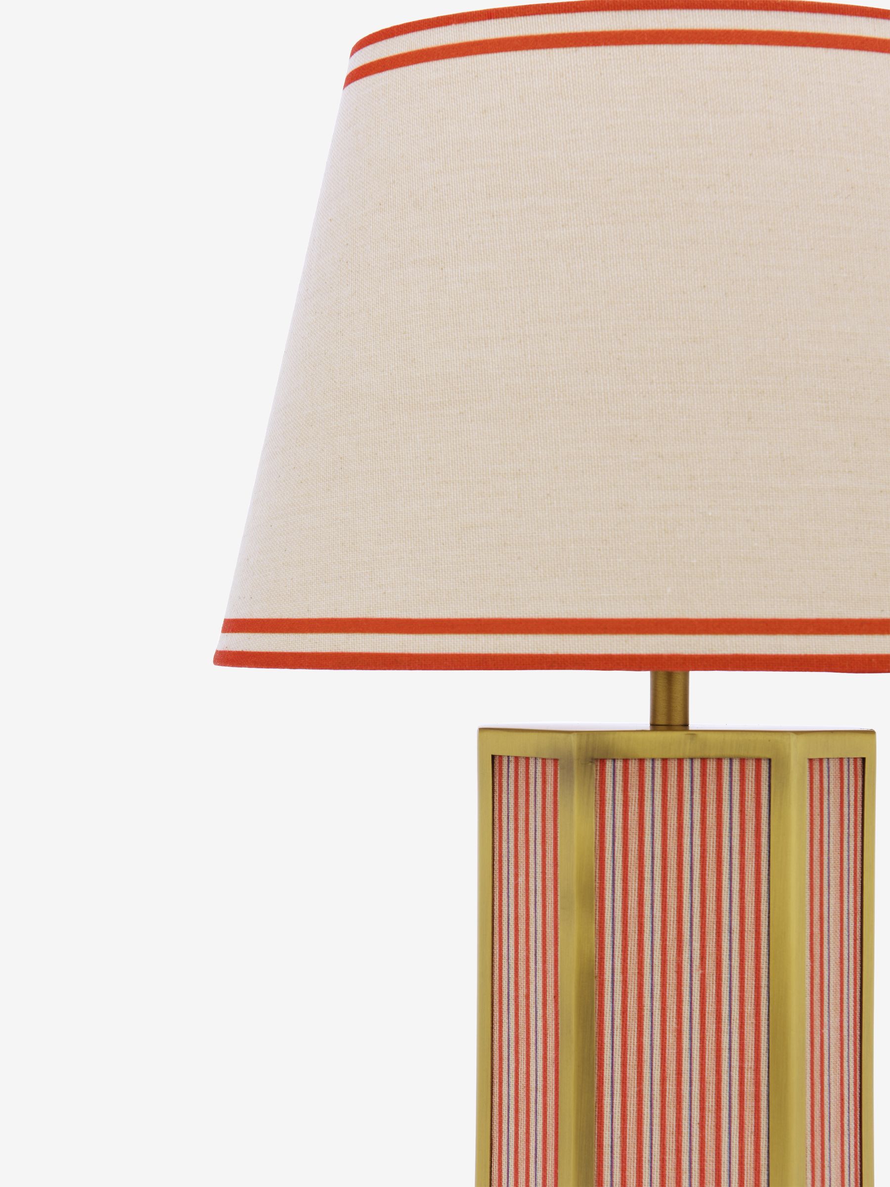 Red Helmingham Antique Brass Claw Foot Table Lamp - Image 6 of 9