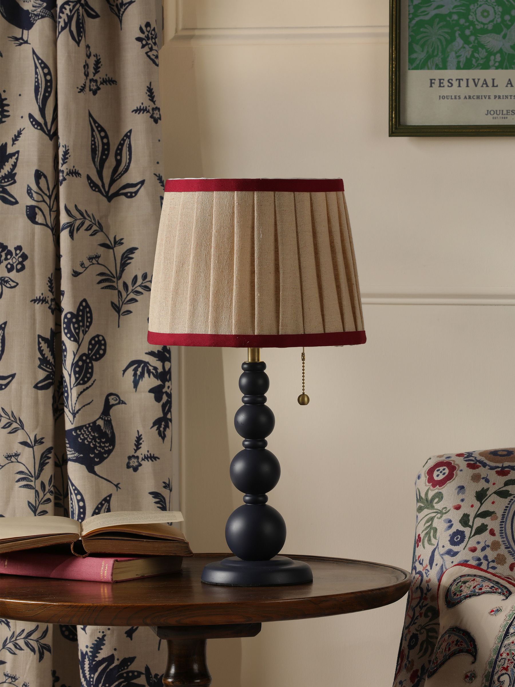 Navy Harewood Table Lamp - Image 2 of 8