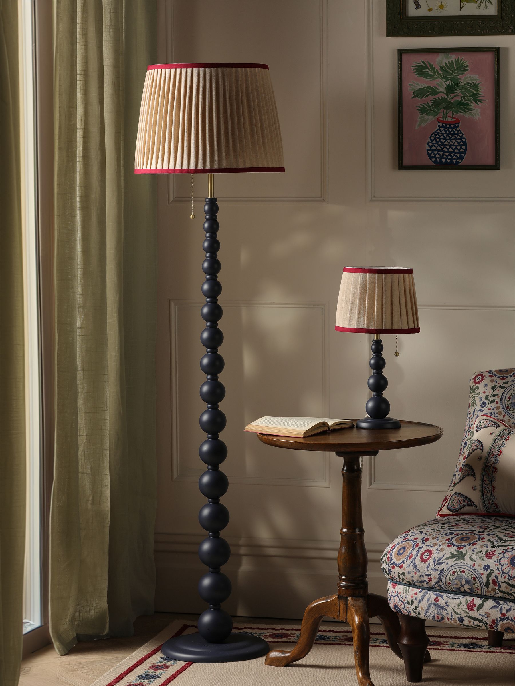 Navy Harewood Table Lamp - Image 4 of 8