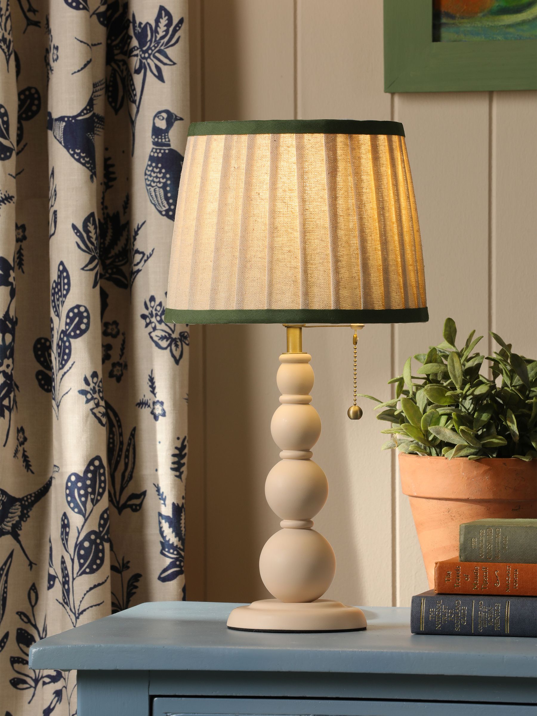 Cream Harewood Table Lamp - Image 1 of 8