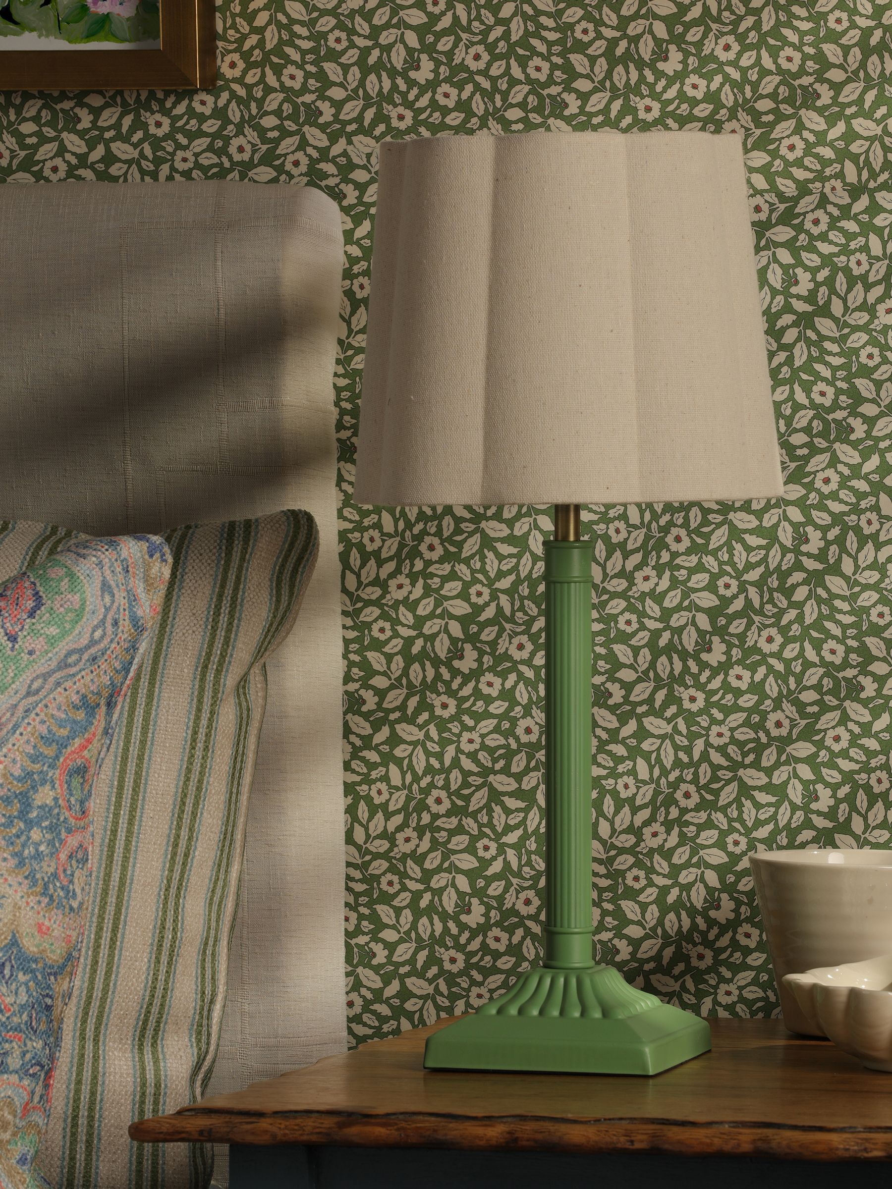 Green Buscot Square Base Table Lamp with Shade - Image 2 of 6
