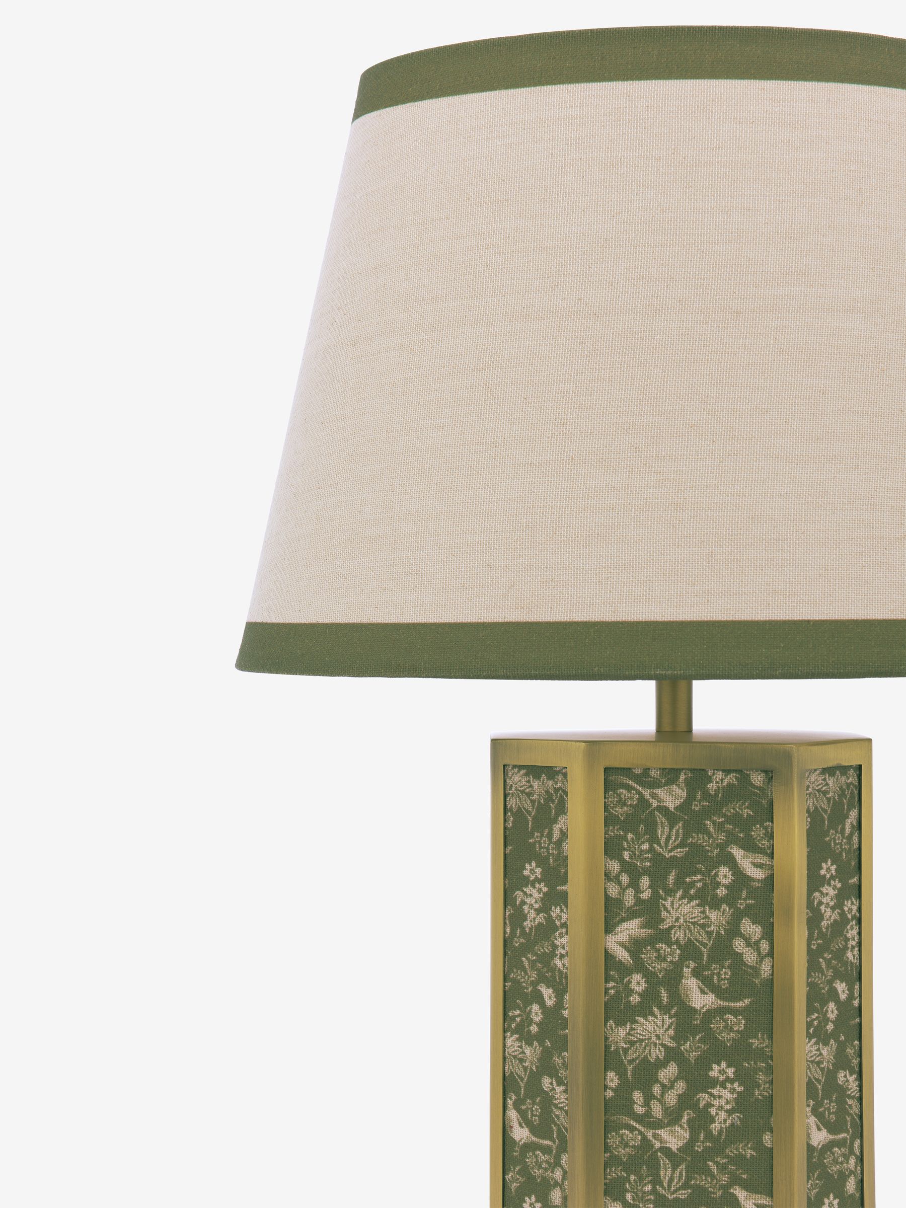 Green Helmingham Antique Brass Claw Foot Table Lamp - Image 3 of 7