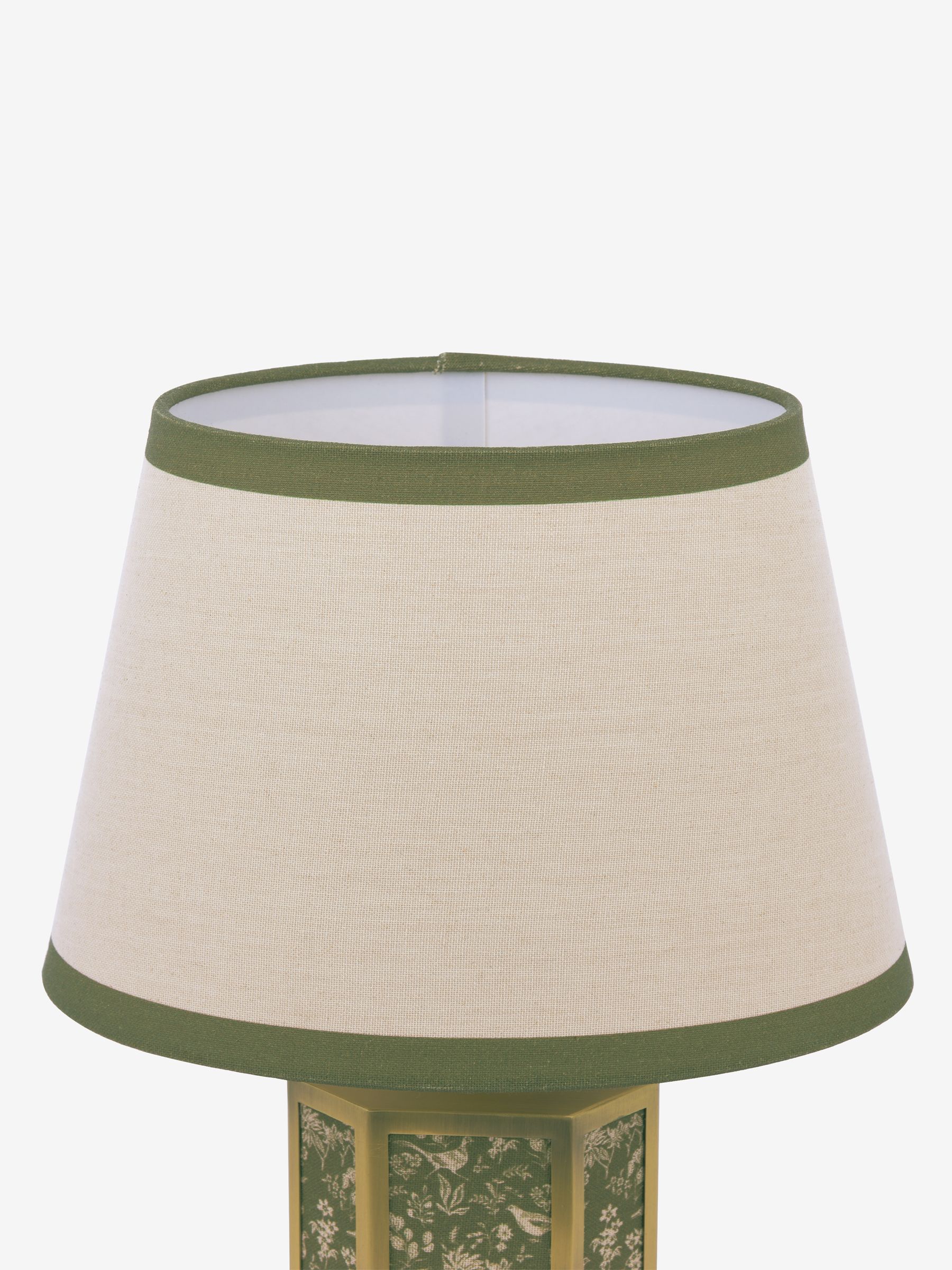 Green Helmingham Antique Brass Claw Foot Table Lamp - Image 5 of 7