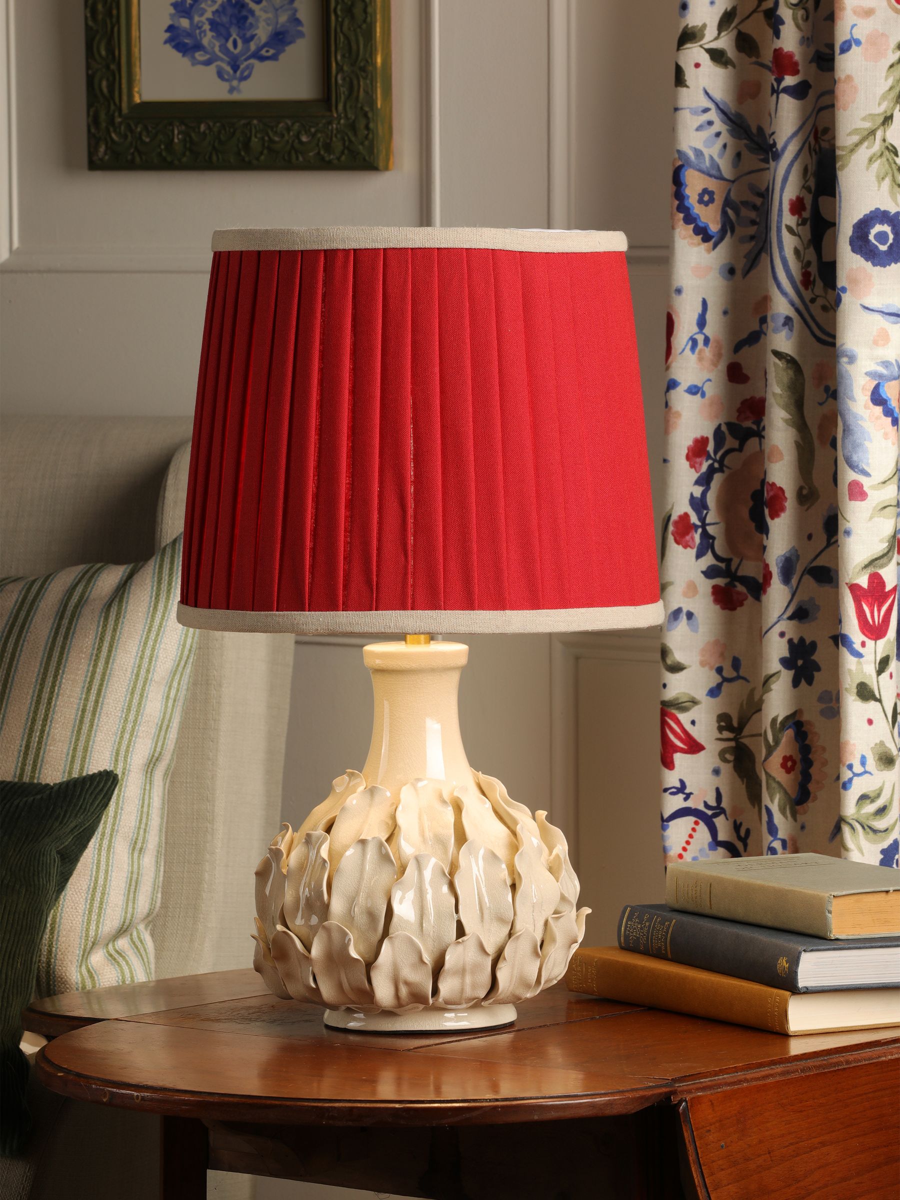 Cream Chatsworth Tall Ceramic Table Lamp - Image 1 of 6 Cream Chatsworth Tall Ceramic Table Lamp - Image 1 of 6