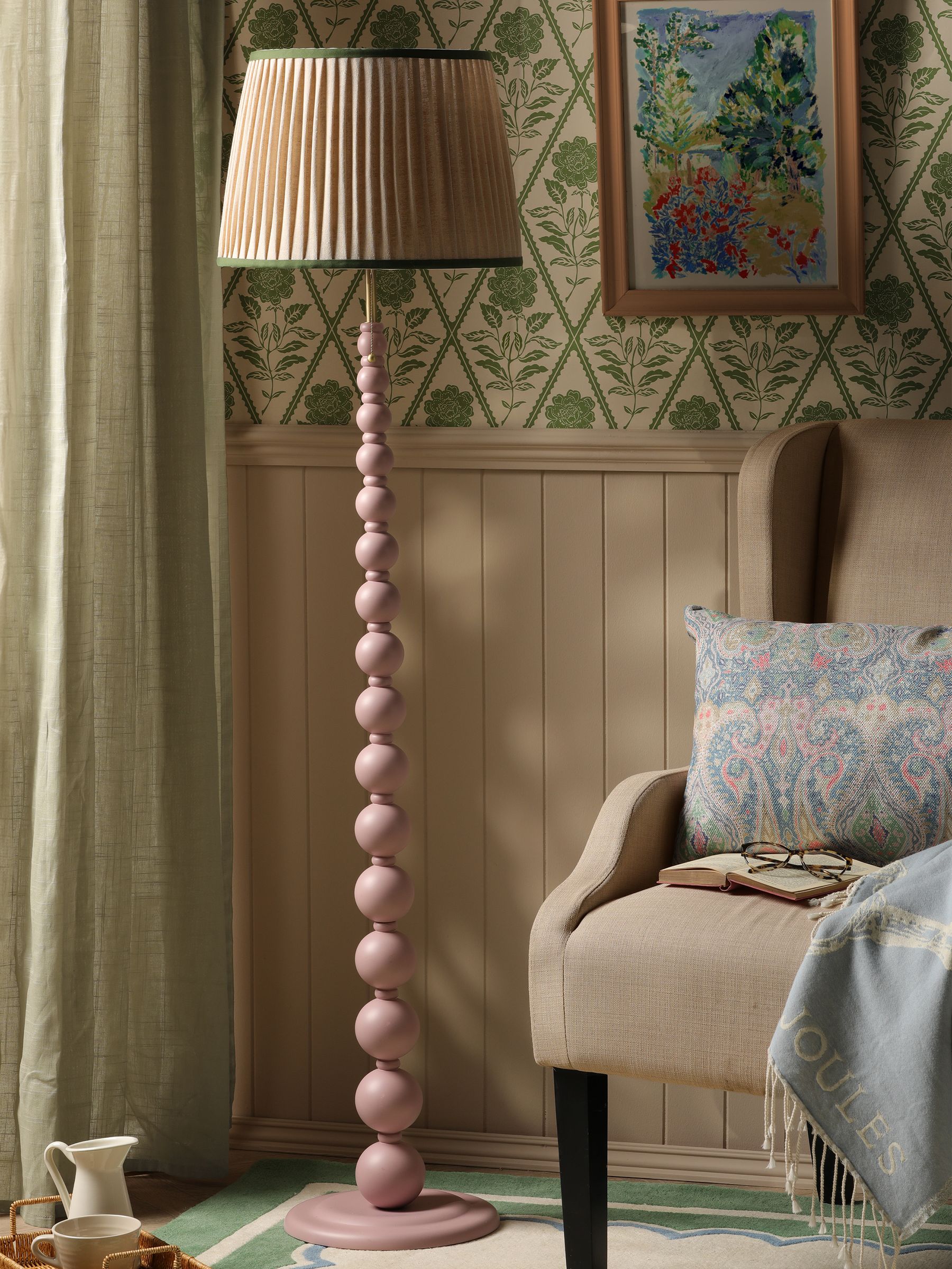 Pink Harewood Floor Lamp - Image 2 of 9