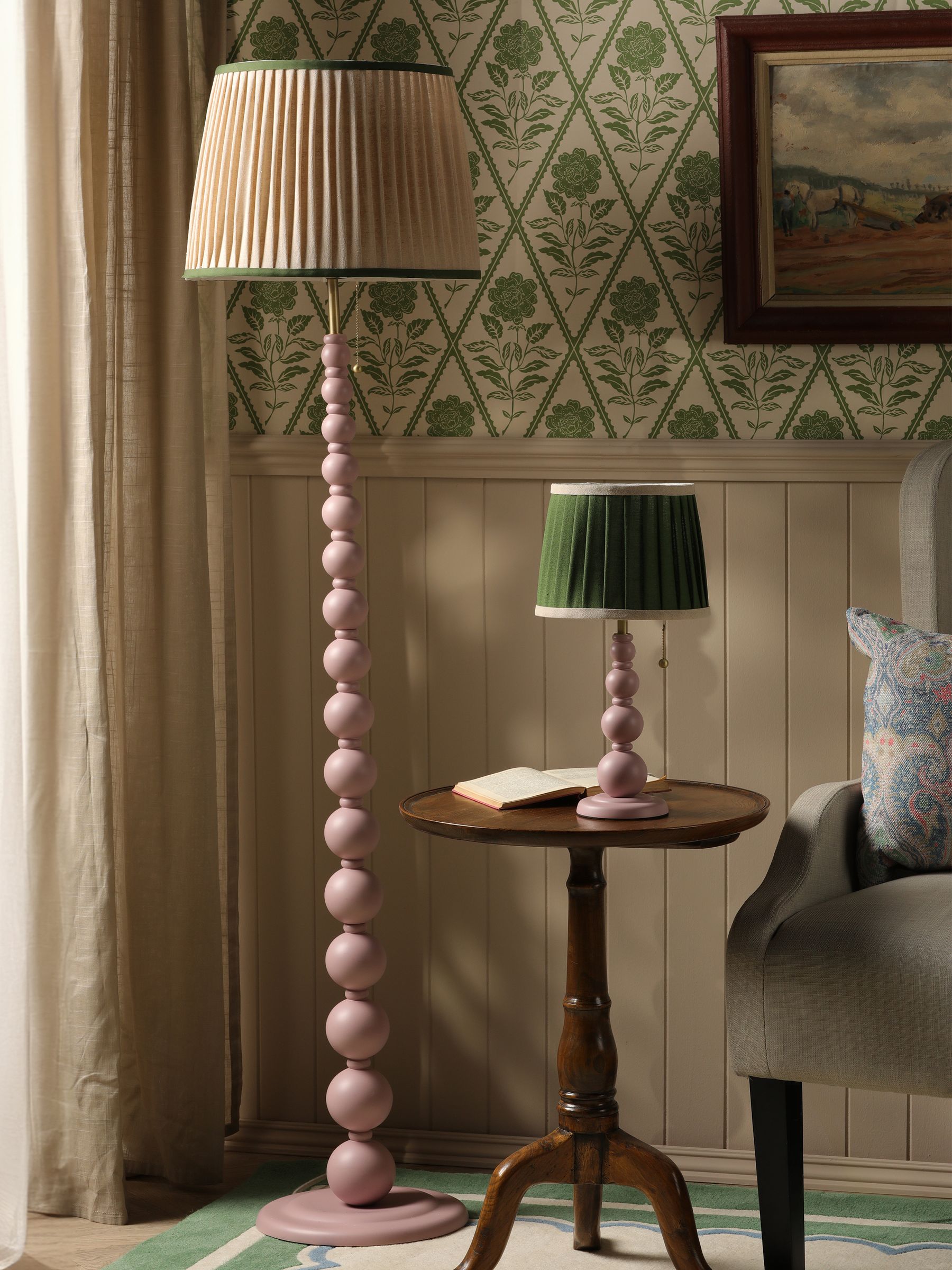 Pink Harewood Floor Lamp - Image 3 of 9