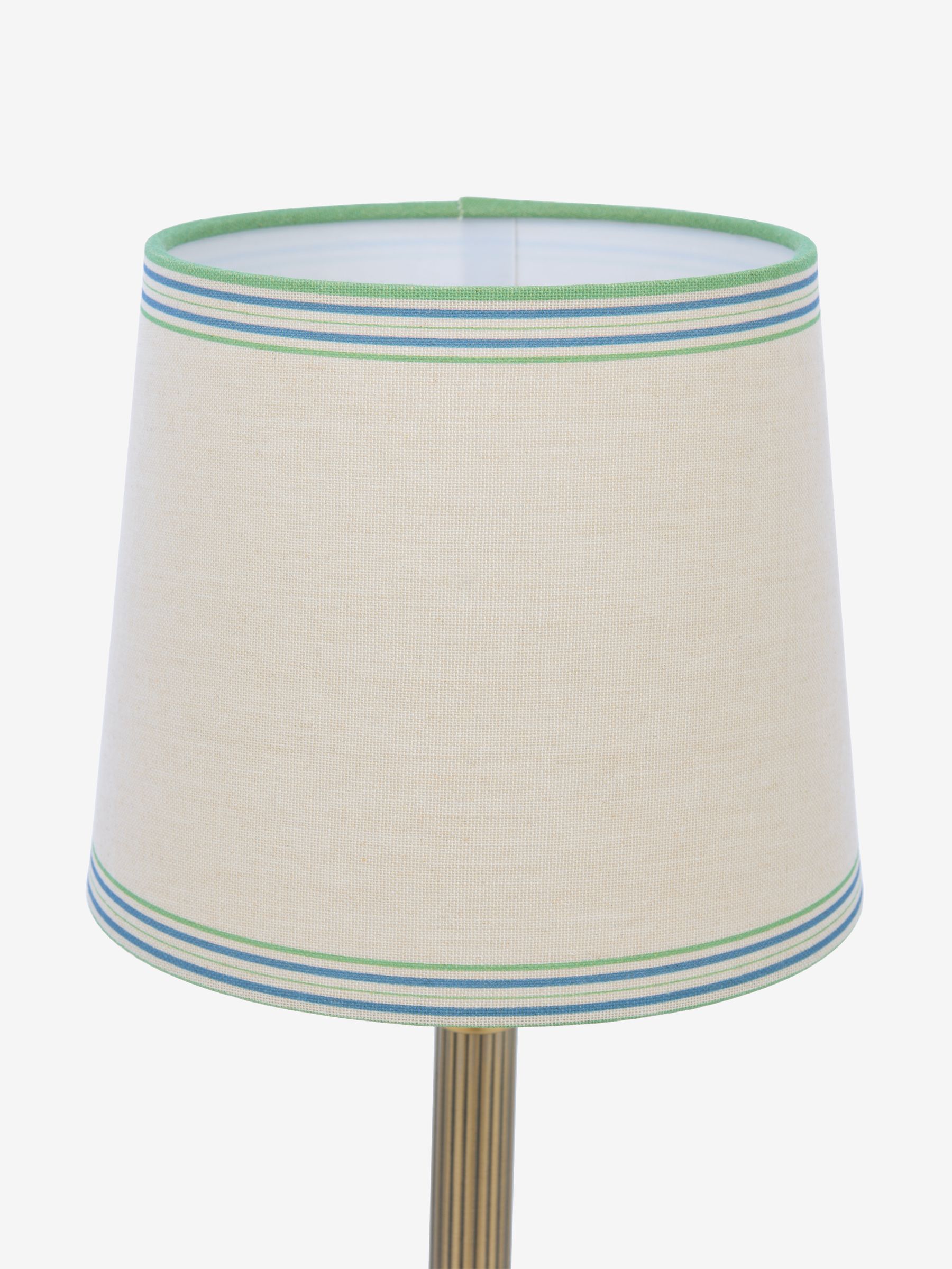 Antique Brass Buscot Square Base Table Lamp with Shade - Image 4 of 6