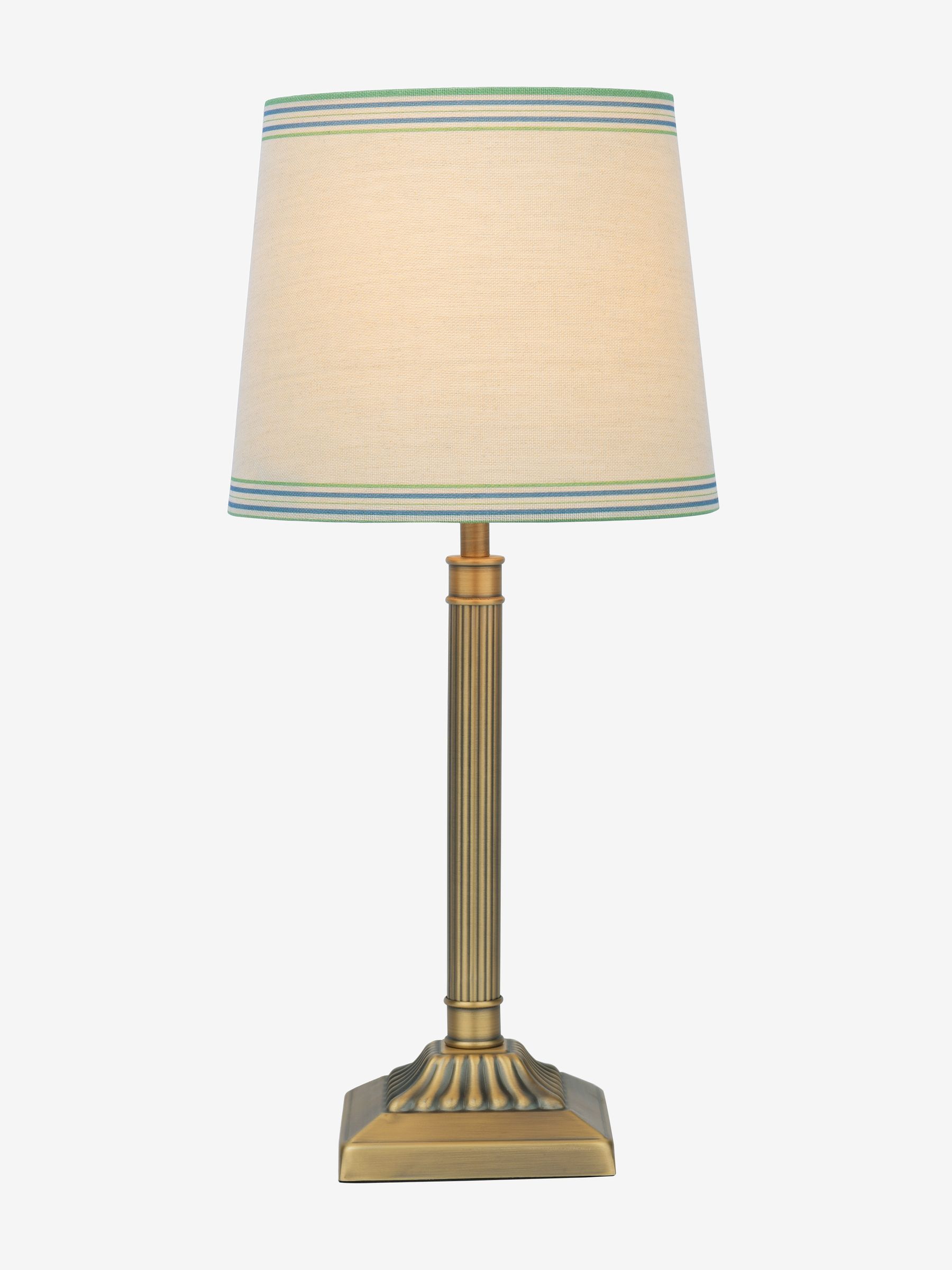 Antique Brass Buscot Square Base Table Lamp with Shade - Image 6 of 6