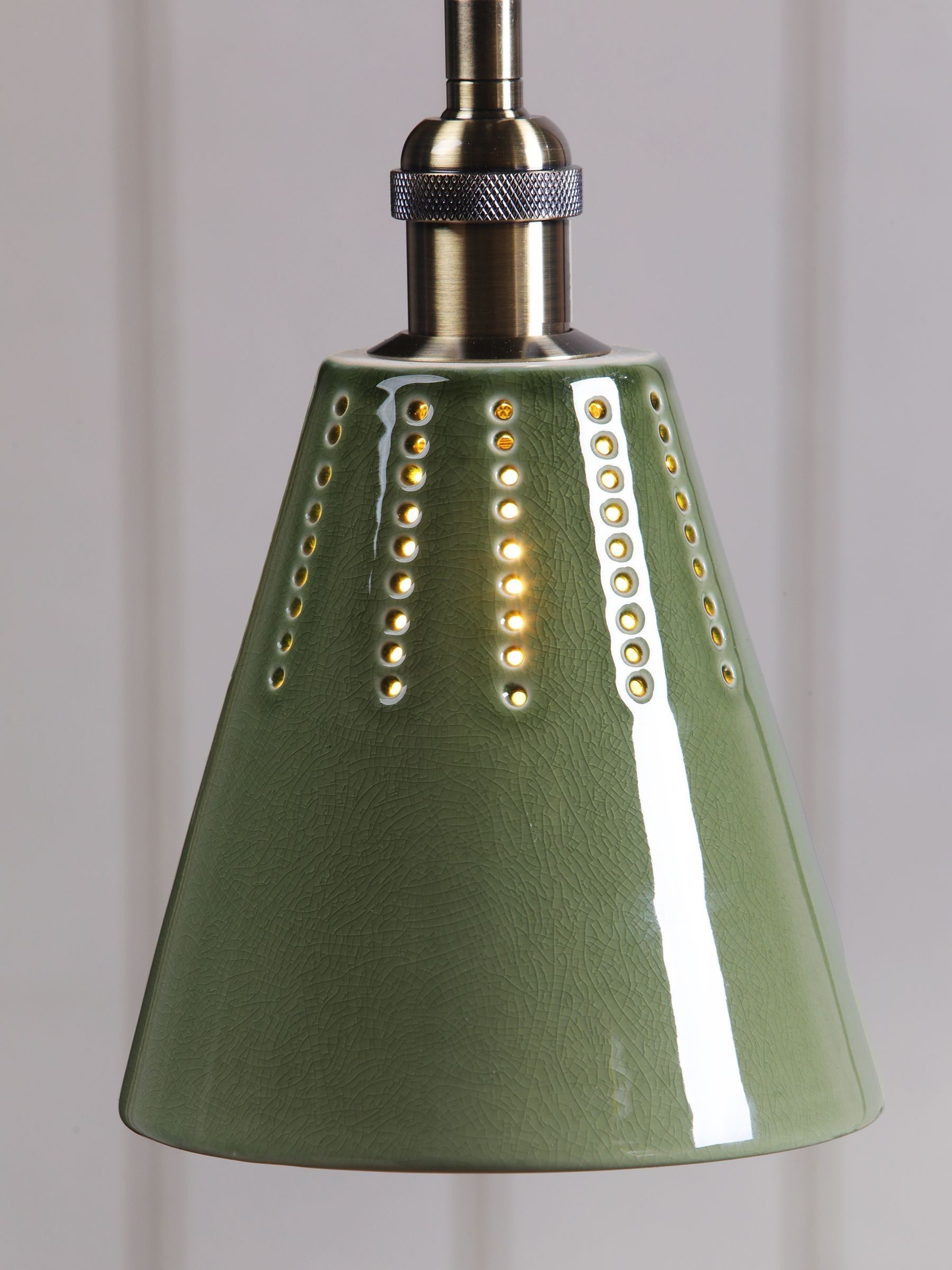 Green Allington Cone Pendant Ceiling Light - Image 3 of 7