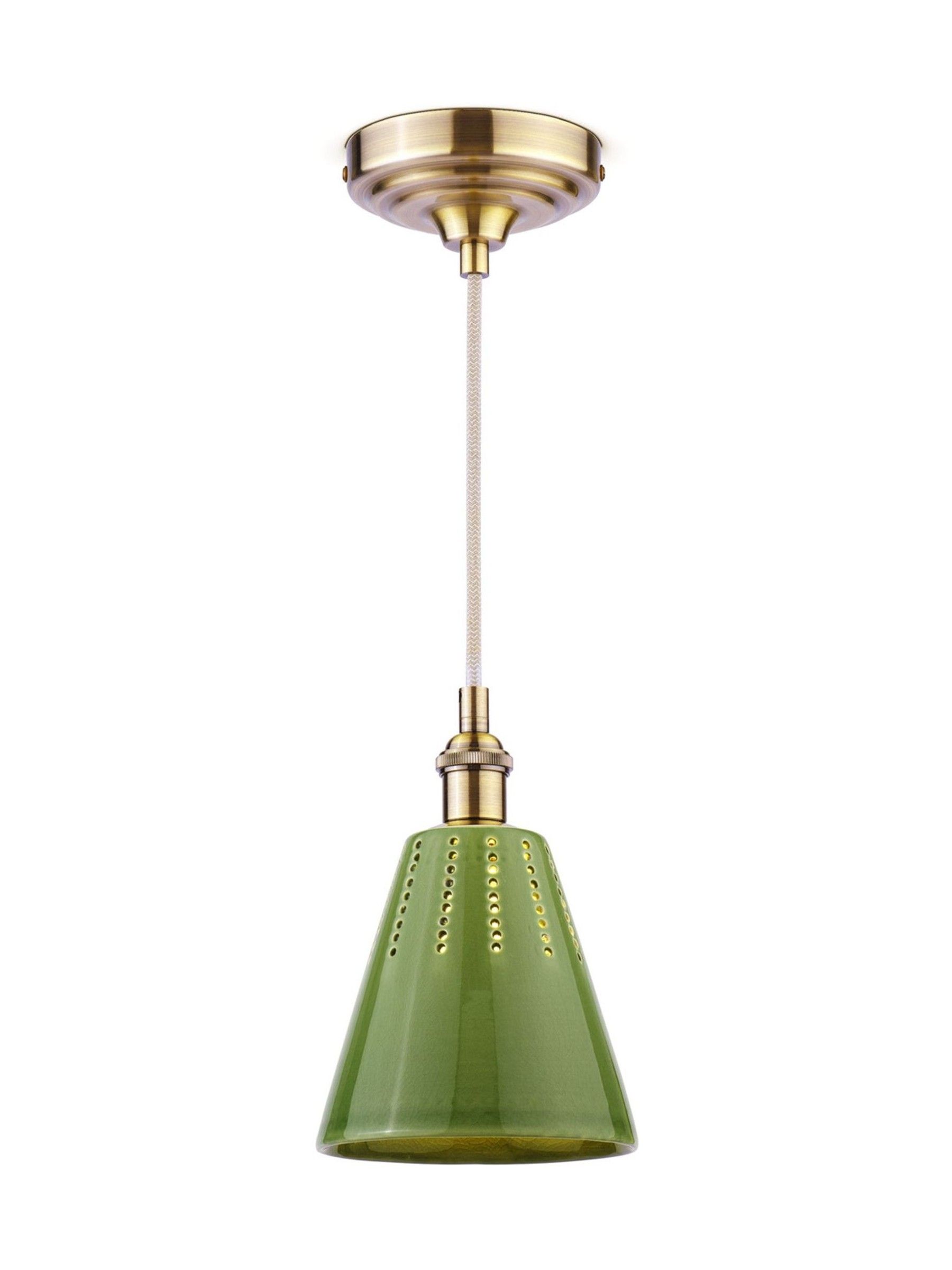 Green Allington Cone Pendant Ceiling Light - Image 6 of 7