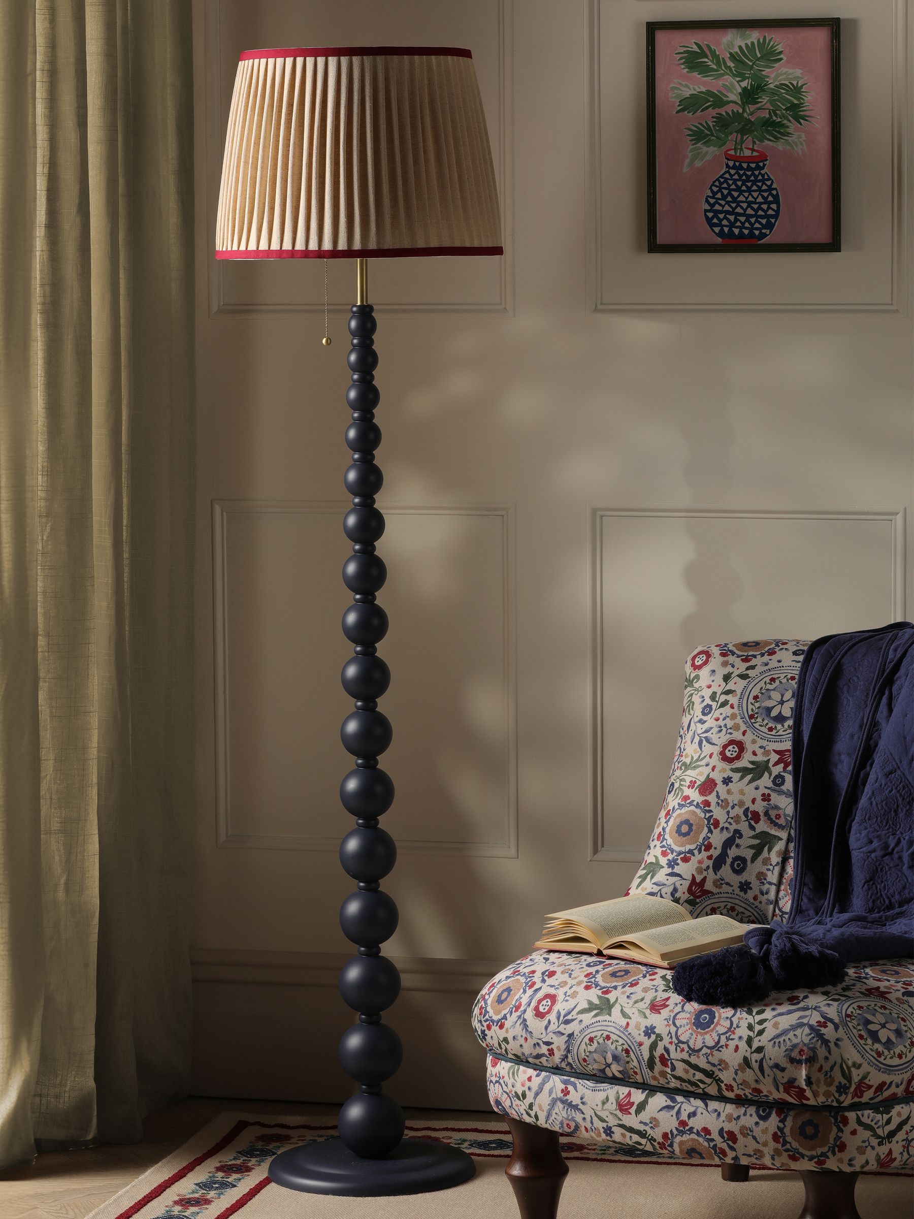 Navy Harewood Floor Lamp - Image 2 of 8