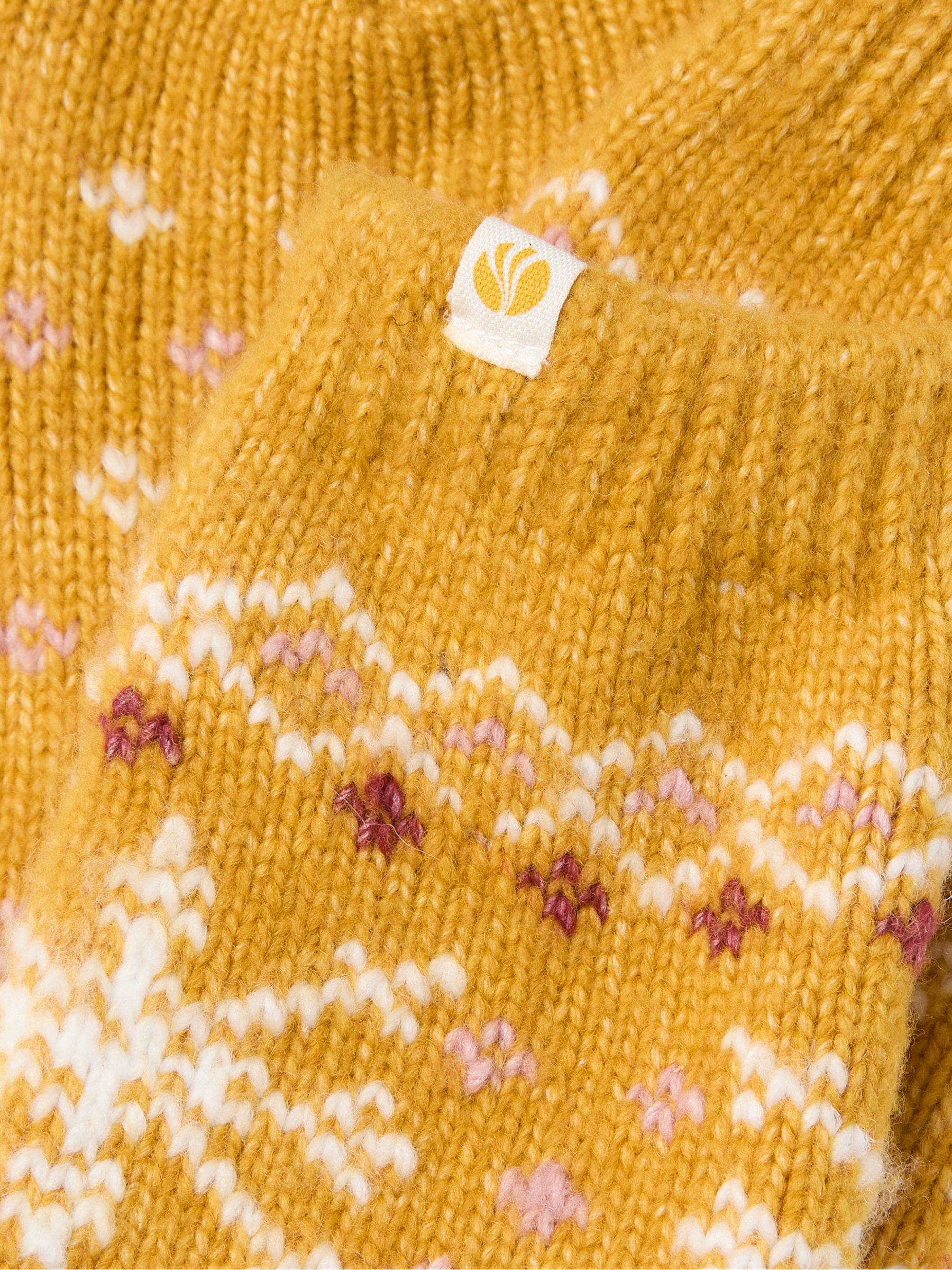 Mustard Yellow Fairisle Super Soft Socks - Image 2 of 2
