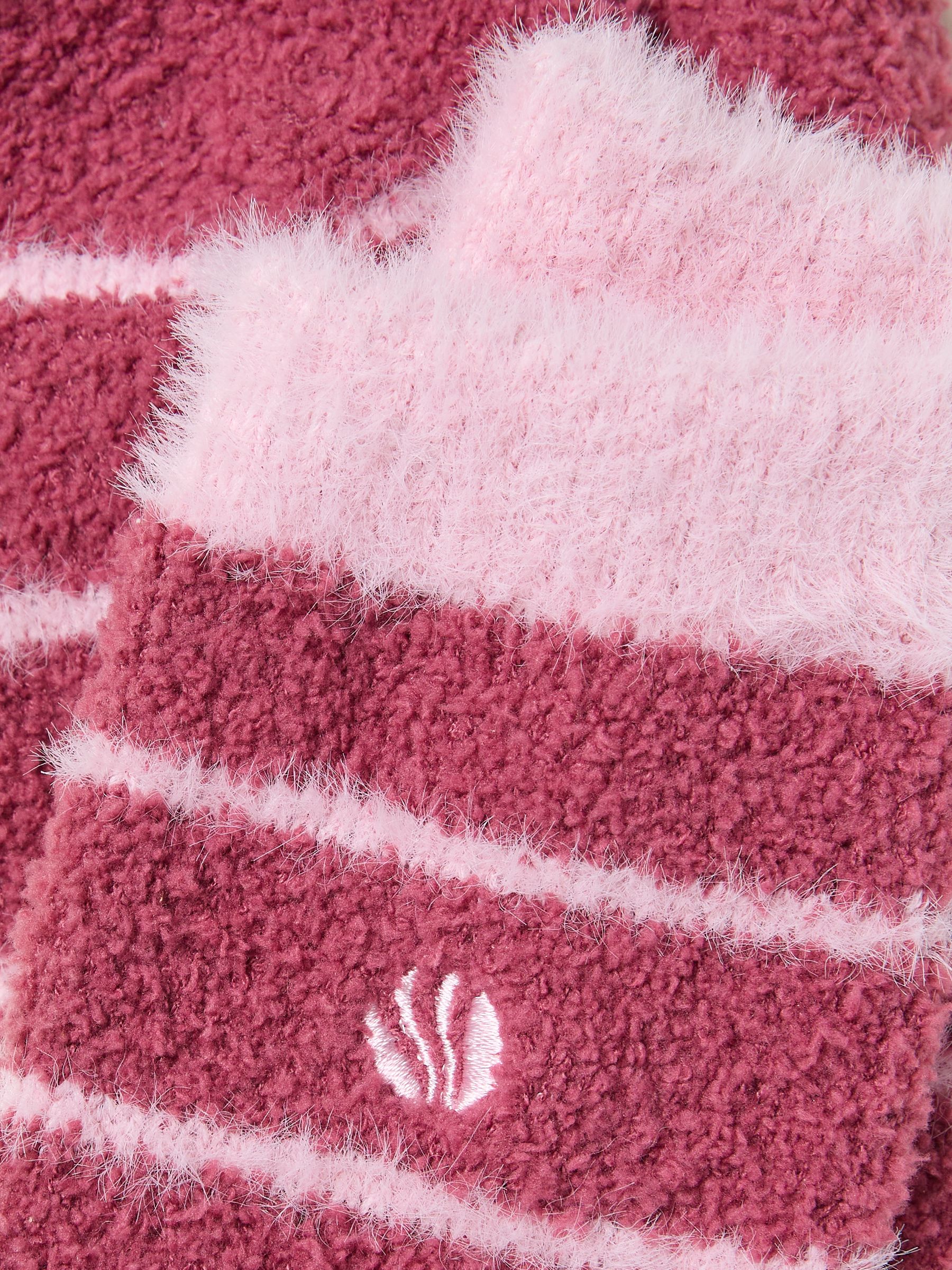 Green Fluffy Striped Socks - Image 2 of 2