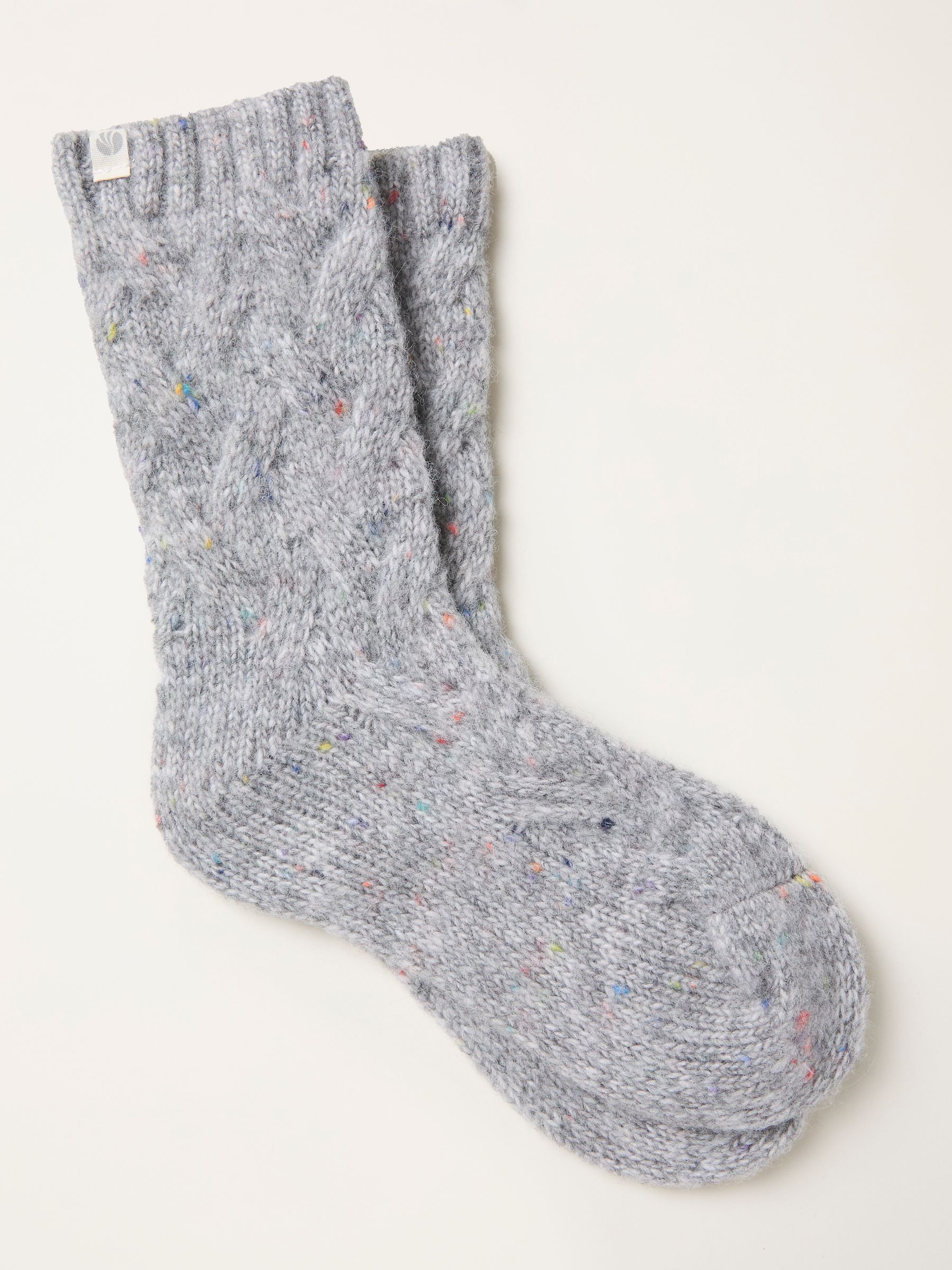 Grey Cable Lounge Socks - Image 1 of 2