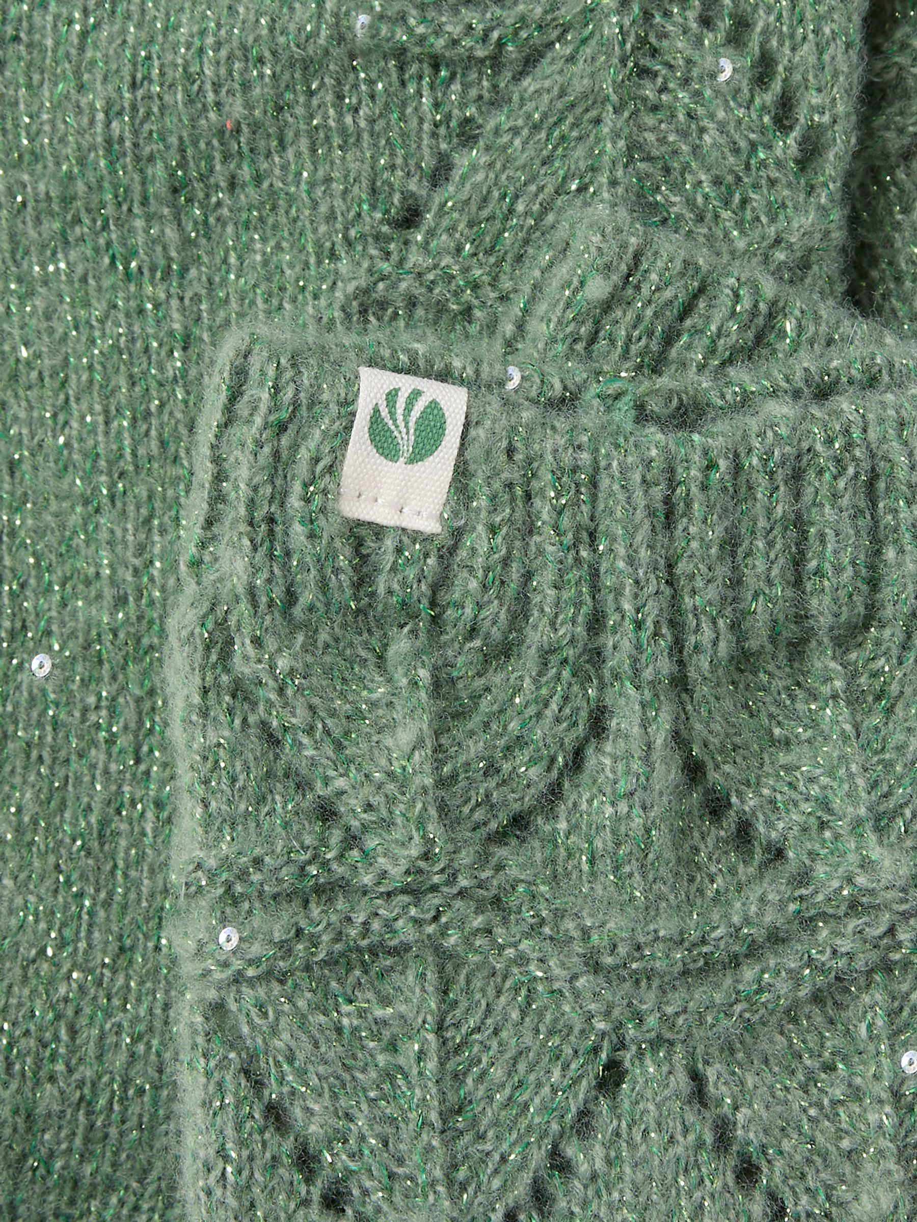 Green Pointelle Sparkle Lounge Socks - Image 2 of 2