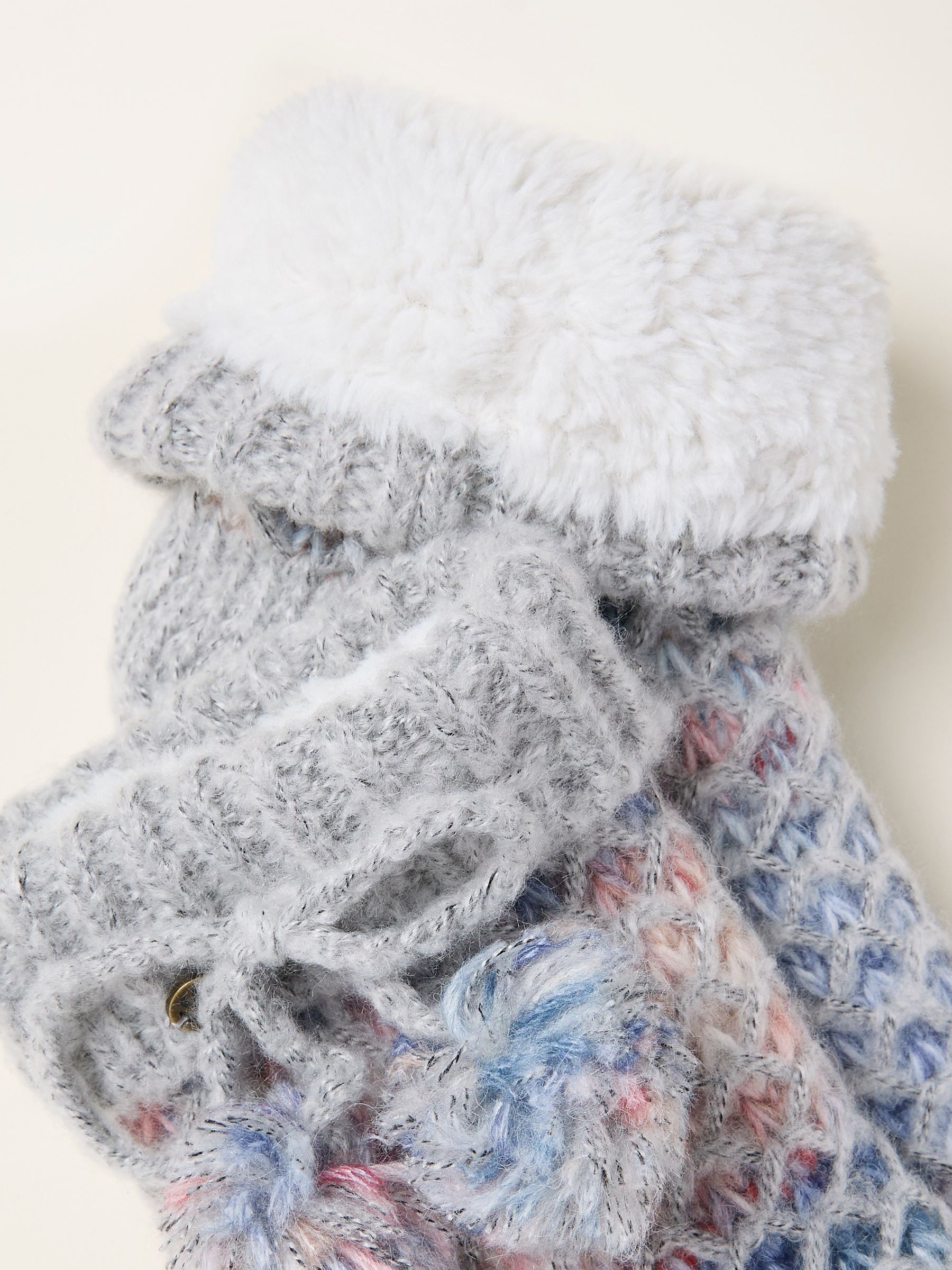 Grey Knitted Slipper Socks - Image 2 of 2