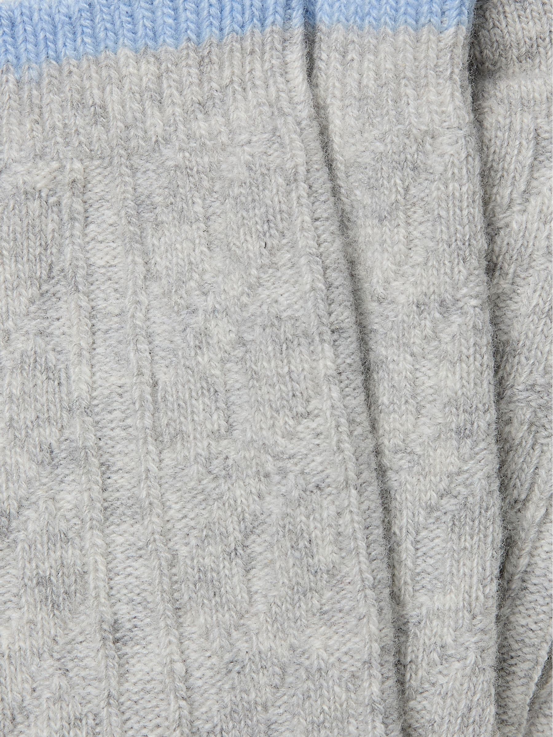 Grey Cable Cashmere Blend Socks - Image 2 of 2